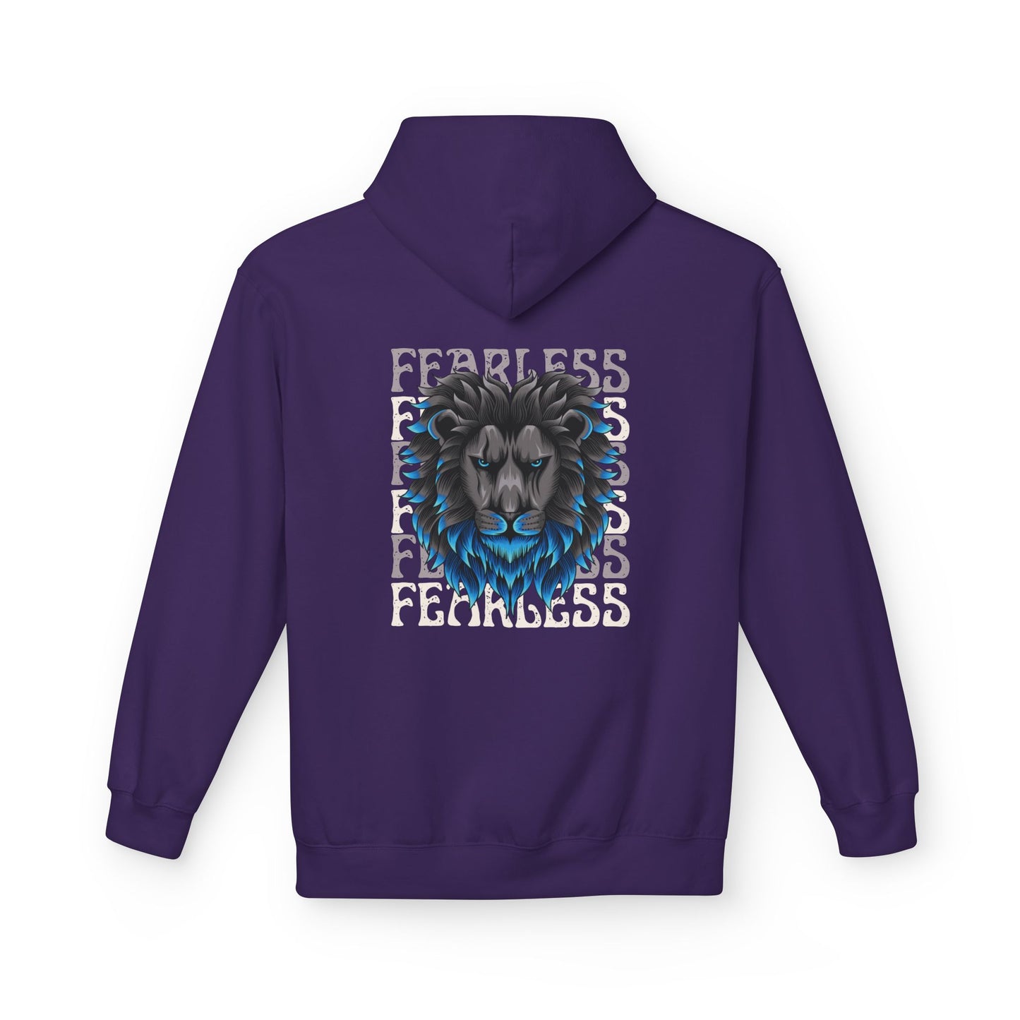 Fearless Lion Hoodie - Unisex Midweight Softstyle Fleece, Inspirational Gift, Animal Lovers, Unique Streetwear, Cozy Apparel