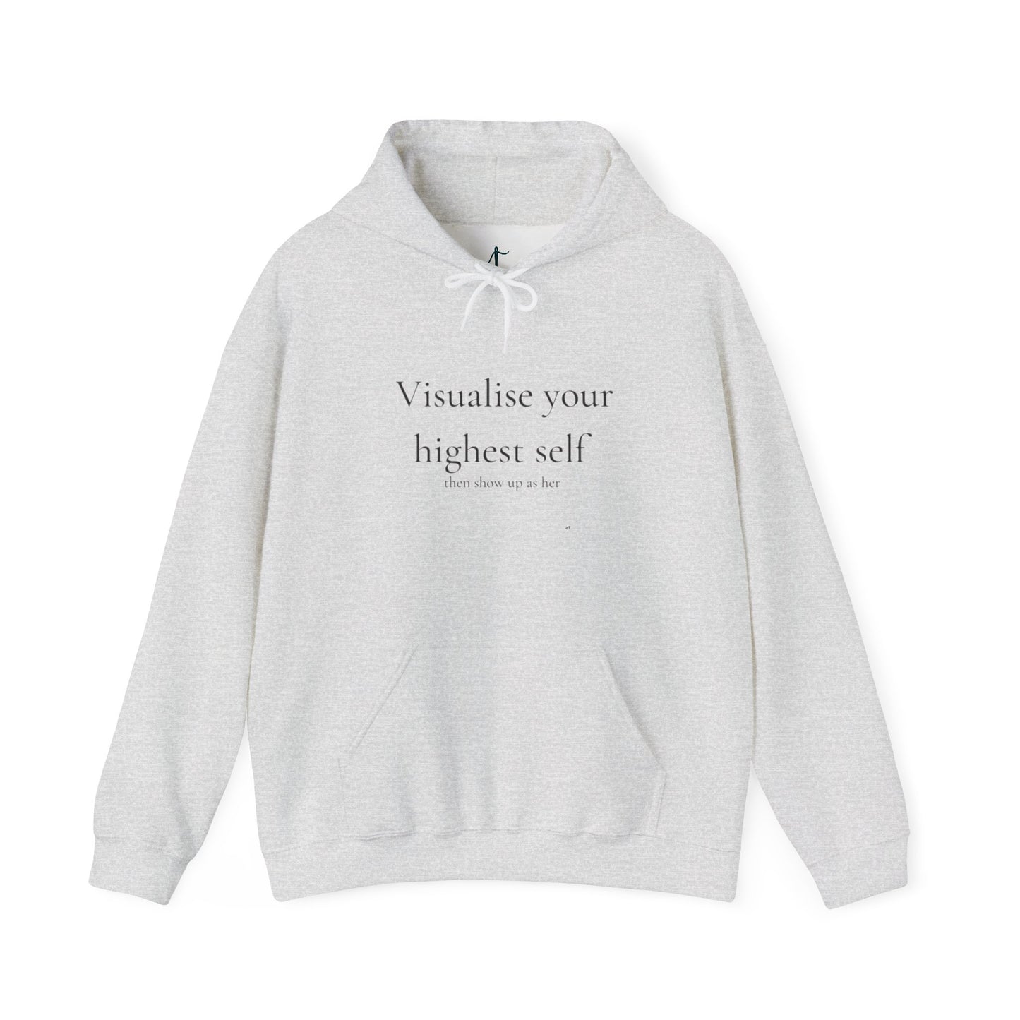 Inspirational Floral Hoodie - Visualise Your Highest Self, Motivational Sweatshirt, Self-Care Gift, Unisex Pullover, Cozy Lounge Wear