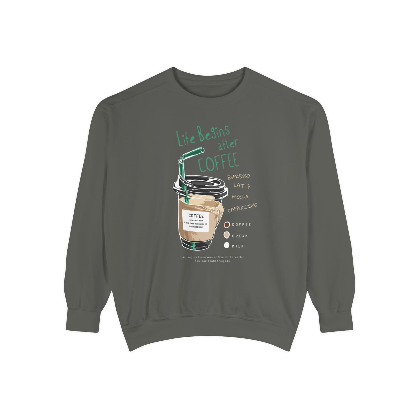 Coffee Lover's Unisex Sweatshirt, Cozy Coffee Sweatshirt, Gift for Baristas, Cute Casual Sweatshirt, Funny Drink Apparel