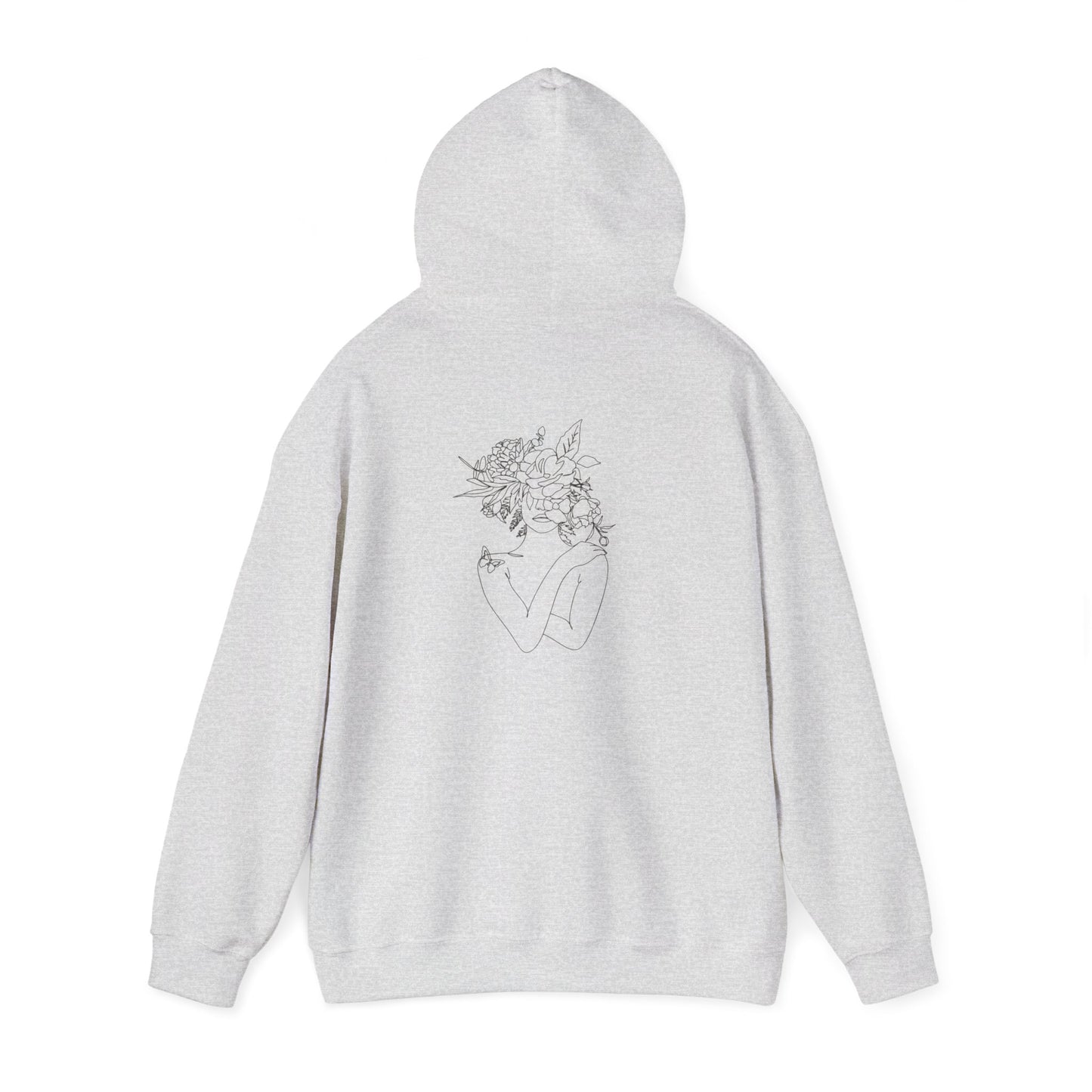 Inspirational Floral Hoodie - Visualise Your Highest Self, Motivational Sweatshirt, Self-Care Gift, Unisex Pullover, Cozy Lounge Wear