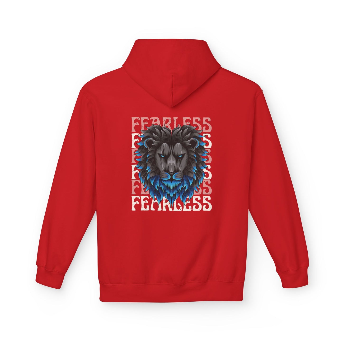 Fearless Lion Hoodie - Unisex Midweight Softstyle Fleece, Inspirational Gift, Animal Lovers, Unique Streetwear, Cozy Apparel