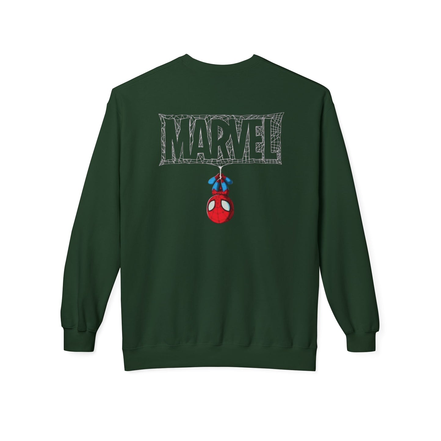 Marvel Spider Graphic Crewneck Sweatshirt, Unisex Casual Wear, Gift for Fans, Cozy Layering, Perfect for Halloween, Comic Con
