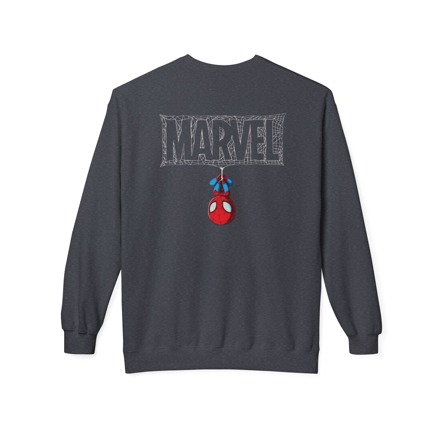 Marvel Spider Graphic Crewneck Sweatshirt, Unisex Casual Wear, Gift for Fans, Cozy Layering, Perfect for Halloween, Comic Con