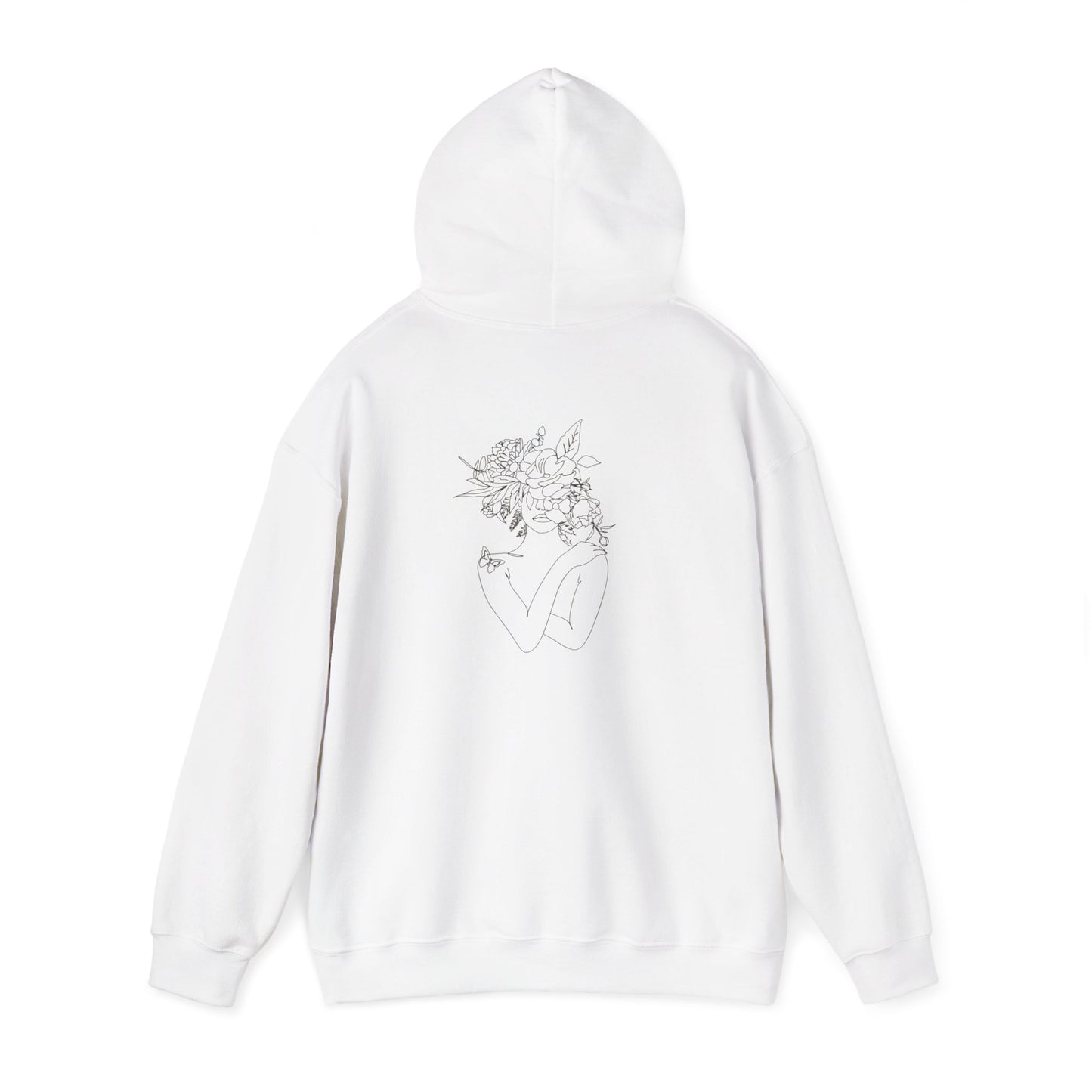 Inspirational Floral Hoodie - Visualise Your Highest Self, Motivational Sweatshirt, Self-Care Gift, Unisex Pullover, Cozy Lounge Wear