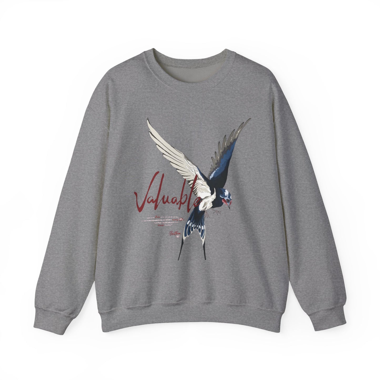 Valuable Winged Sweatshirt | Unisex Crewneck | Cozy Gift, Casual Wear, Bird Lovers, Fall Fashion, Unique Artwork