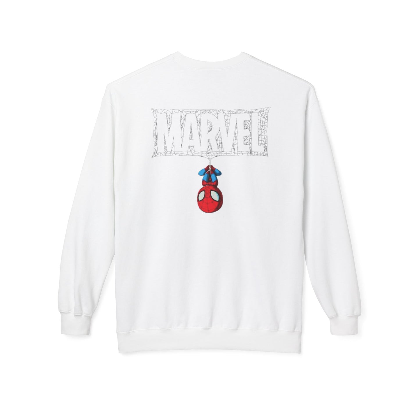 Marvel Spider Graphic Crewneck Sweatshirt, Unisex Casual Wear, Gift for Fans, Cozy Layering, Perfect for Halloween, Comic Con