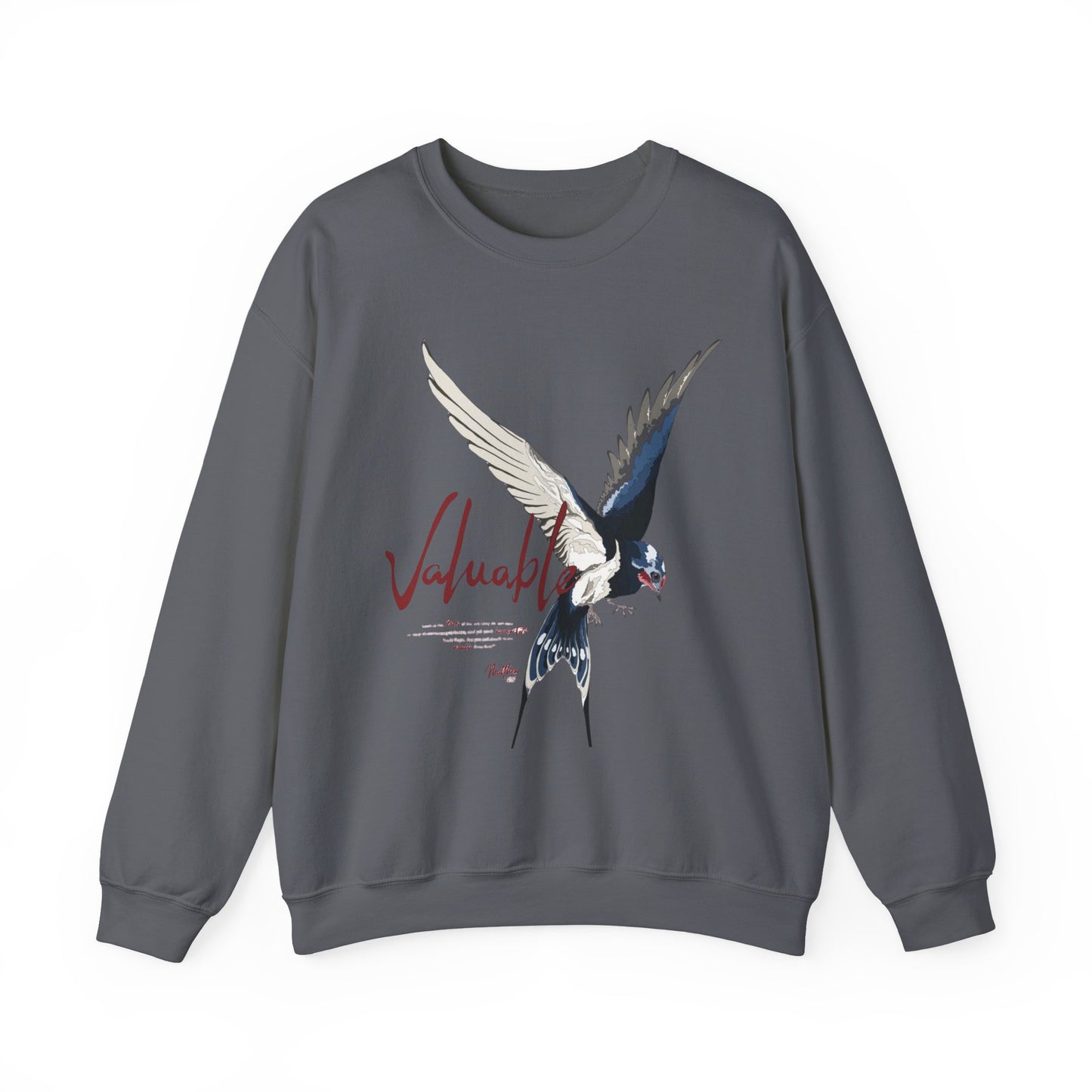 Valuable Winged Sweatshirt | Unisex Crewneck | Cozy Gift, Casual Wear, Bird Lovers, Fall Fashion, Unique Artwork