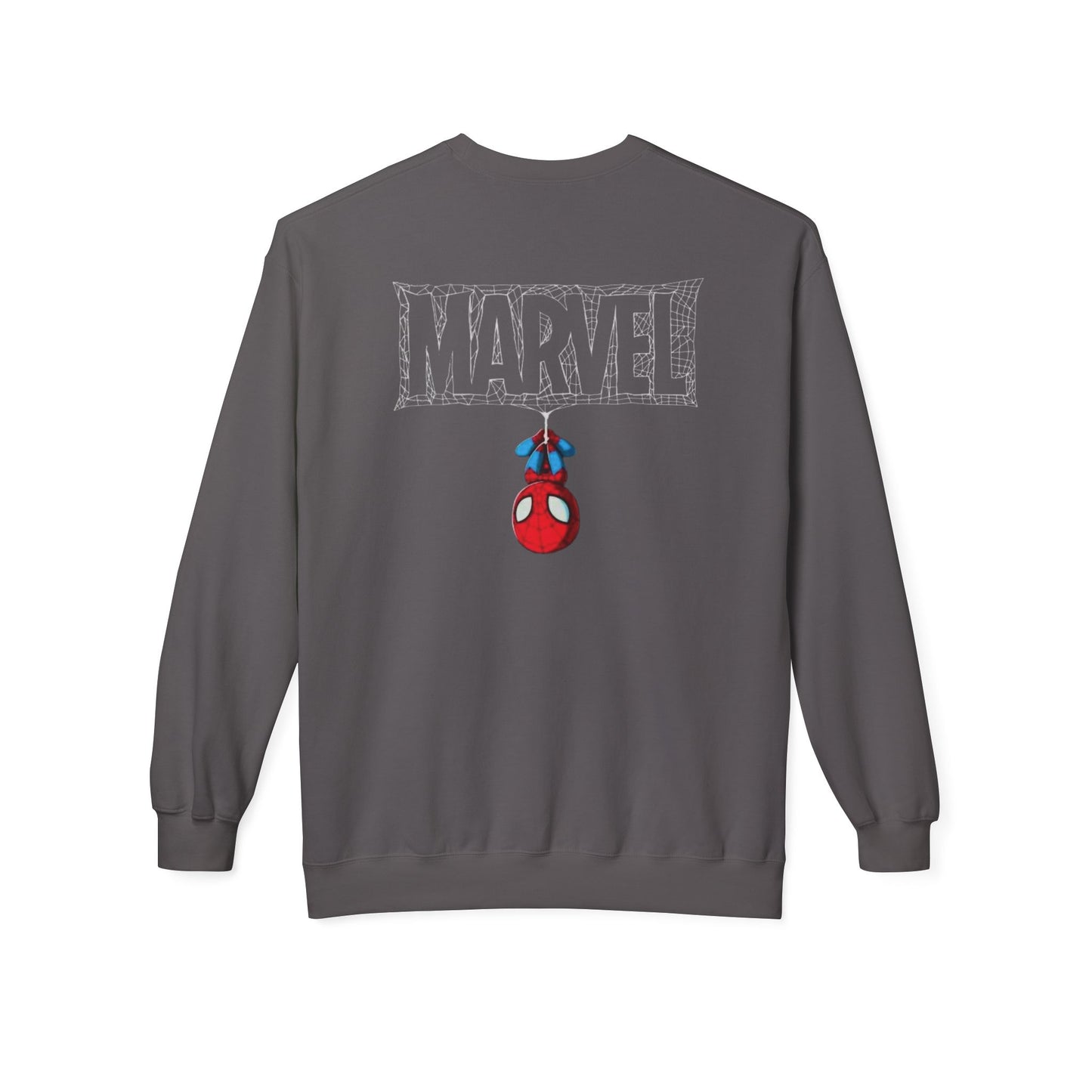 Marvel Spider Graphic Crewneck Sweatshirt, Unisex Casual Wear, Gift for Fans, Cozy Layering, Perfect for Halloween, Comic Con