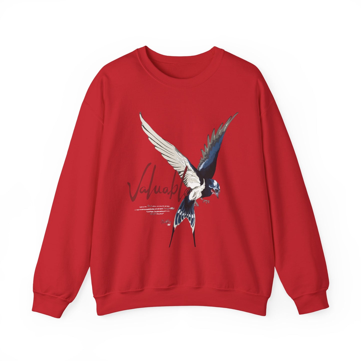 Valuable Winged Sweatshirt | Unisex Crewneck | Cozy Gift, Casual Wear, Bird Lovers, Fall Fashion, Unique Artwork
