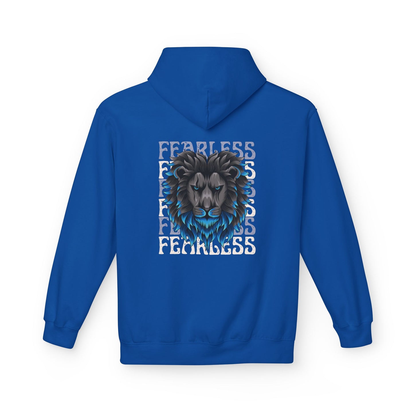 Fearless Lion Hoodie - Unisex Midweight Softstyle Fleece, Inspirational Gift, Animal Lovers, Unique Streetwear, Cozy Apparel