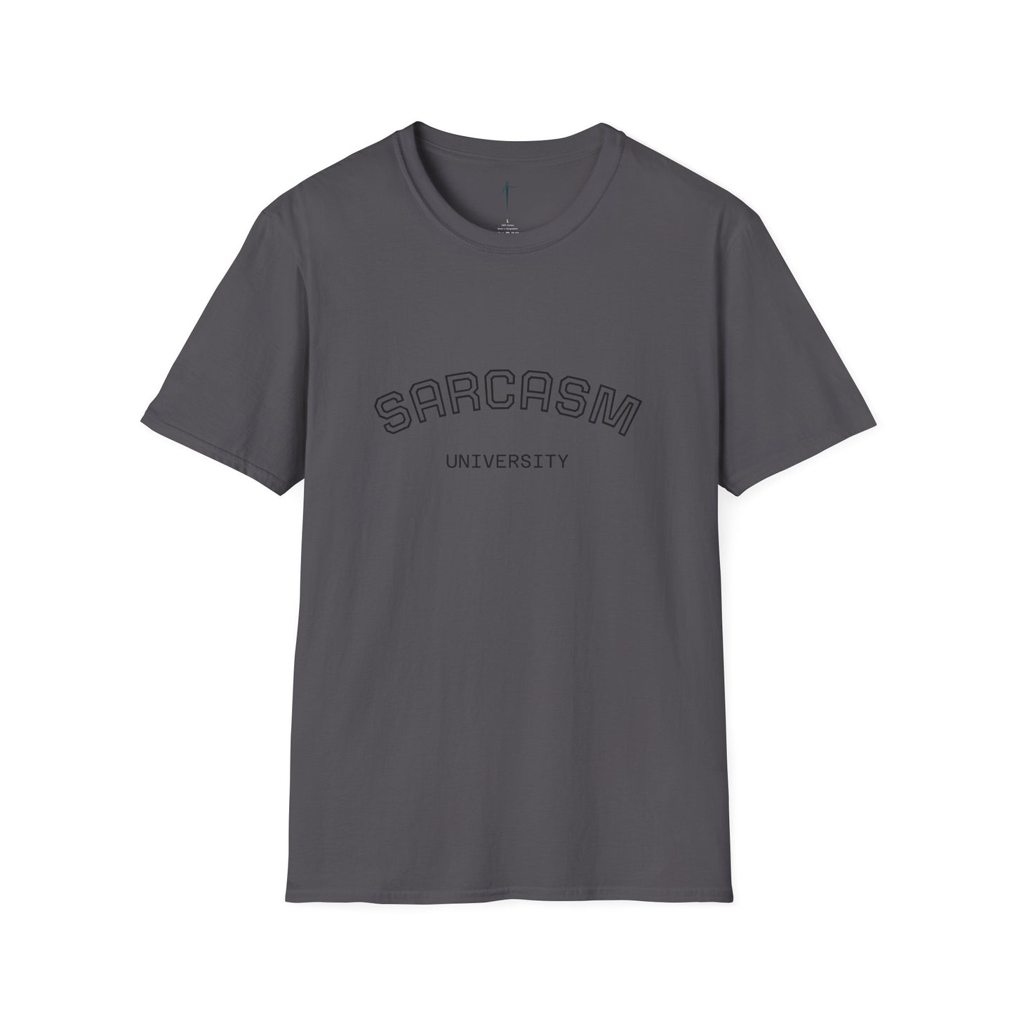 Sarcasm University Unisex Softstyle T-Shirt, Funny Tee, Gift for Sarcastic Friends, Casual Wear, Conversation Starter