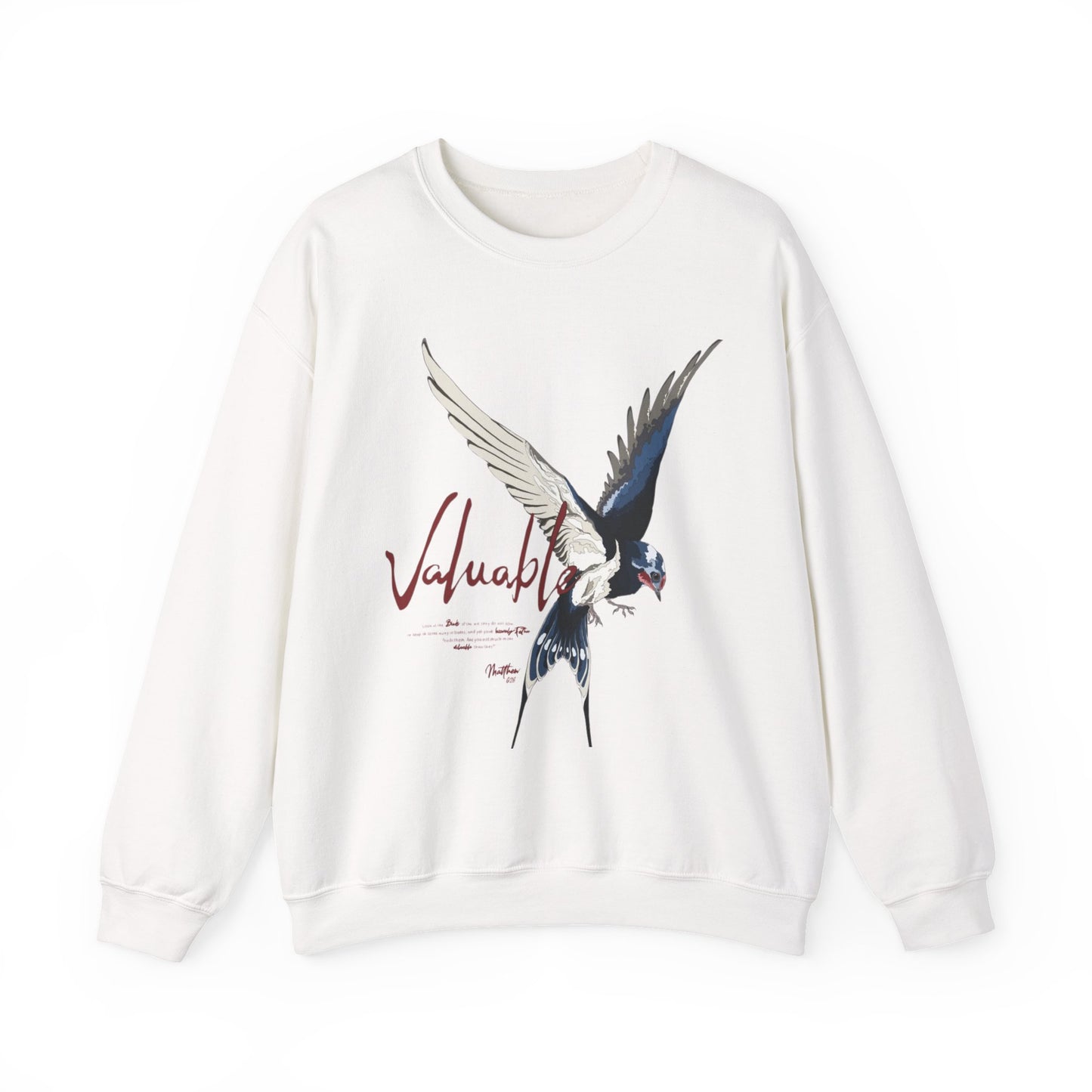Valuable Winged Sweatshirt | Unisex Crewneck | Cozy Gift, Casual Wear, Bird Lovers, Fall Fashion, Unique Artwork