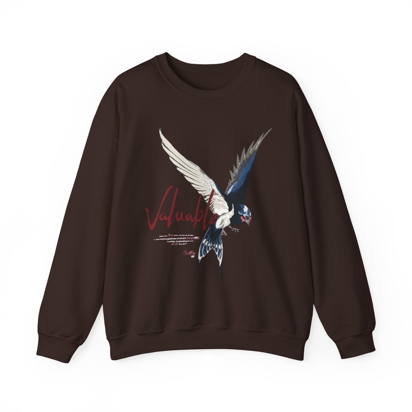 Valuable Winged Sweatshirt | Unisex Crewneck | Cozy Gift, Casual Wear, Bird Lovers, Fall Fashion, Unique Artwork
