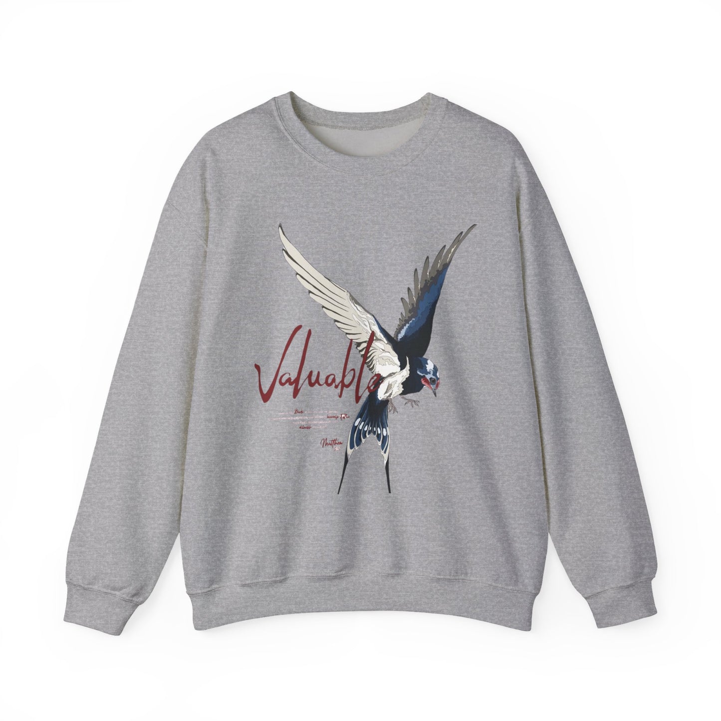 Valuable Winged Sweatshirt | Unisex Crewneck | Cozy Gift, Casual Wear, Bird Lovers, Fall Fashion, Unique Artwork