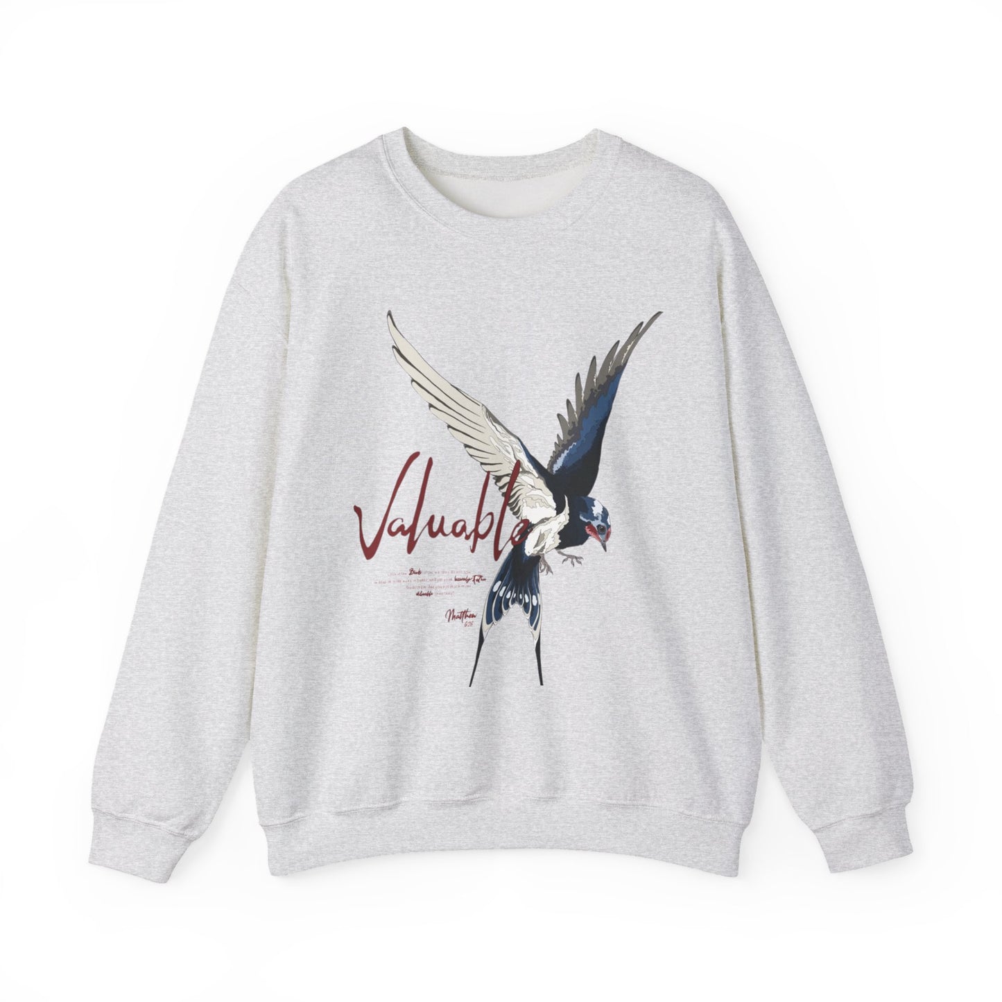 Valuable Winged Sweatshirt | Unisex Crewneck | Cozy Gift, Casual Wear, Bird Lovers, Fall Fashion, Unique Artwork