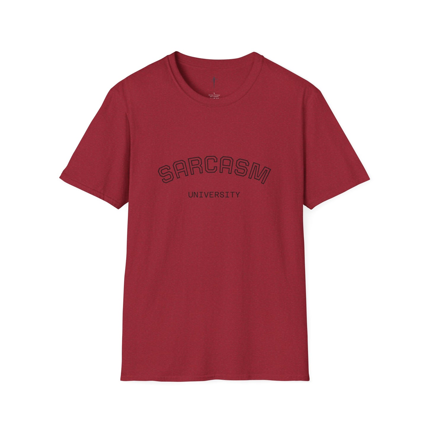 Sarcasm University Unisex Softstyle T-Shirt, Funny Tee, Gift for Sarcastic Friends, Casual Wear, Conversation Starter