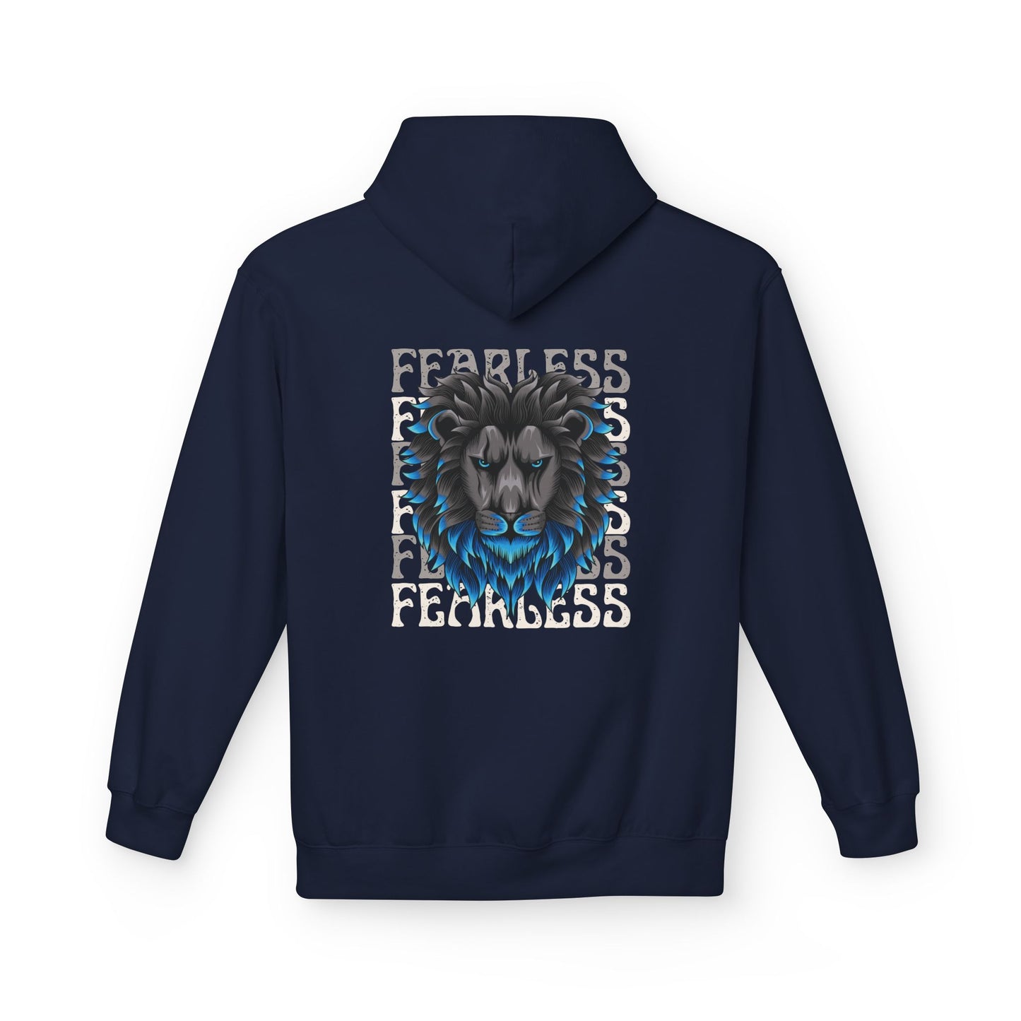 Fearless Lion Hoodie - Unisex Midweight Softstyle Fleece, Inspirational Gift, Animal Lovers, Unique Streetwear, Cozy Apparel
