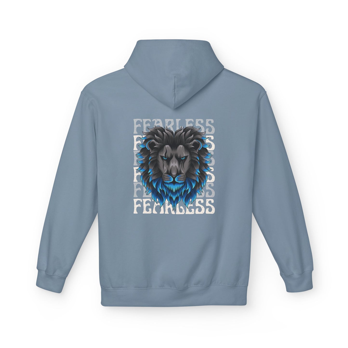 Fearless Lion Hoodie - Unisex Midweight Softstyle Fleece, Inspirational Gift, Animal Lovers, Unique Streetwear, Cozy Apparel