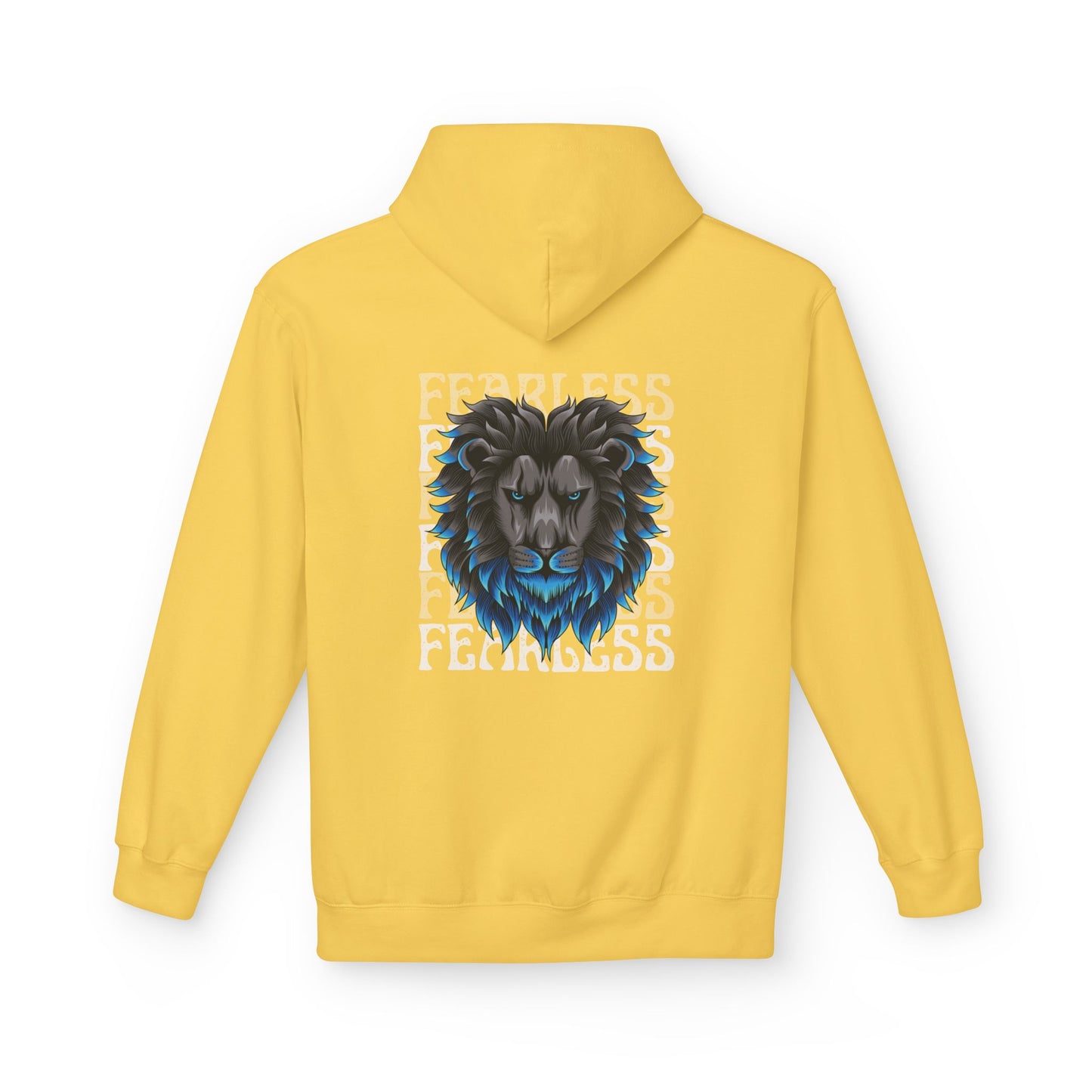 Fearless Lion Hoodie - Unisex Midweight Softstyle Fleece, Inspirational Gift, Animal Lovers, Unique Streetwear, Cozy Apparel