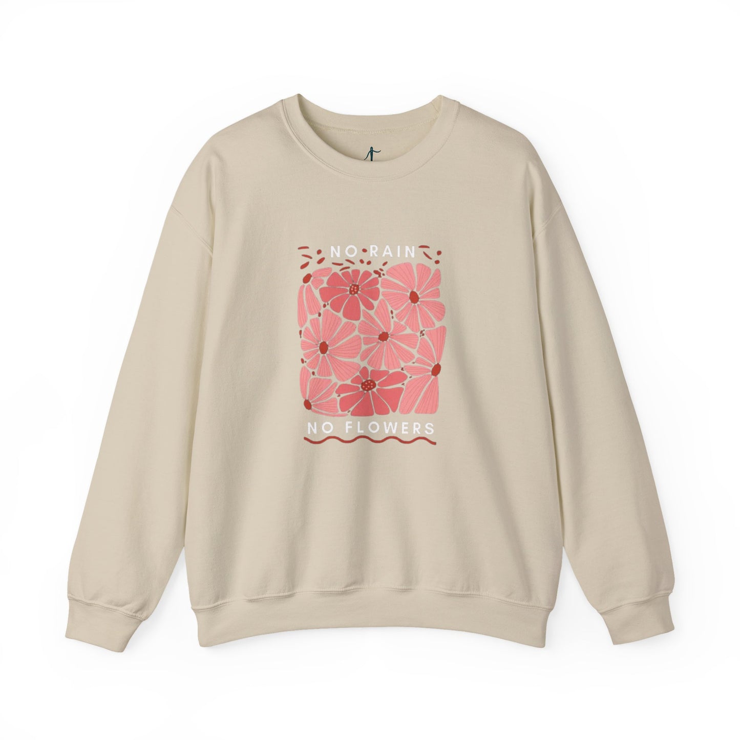 Floral Motivational Crewneck Sweatshirt, Cozy Sweatshirt, Inspirational Gift, Spring Fashion, Rainy Day Reminder, Self-Care Apparel