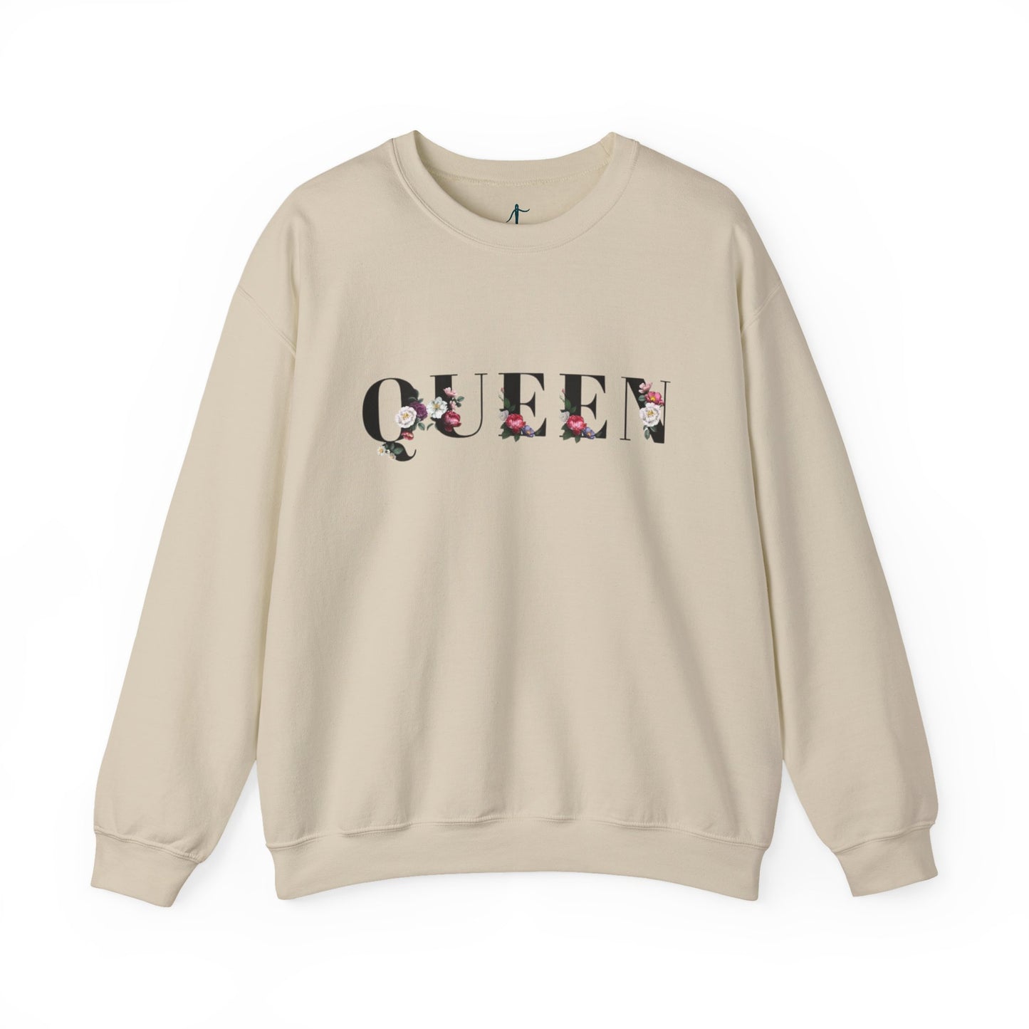 Floral Queen Sweatshirt, Perfect Gift for Her, Trendy Casual Wear, Cozy Layering Piece, Ideal for Birthdays and Celebrations