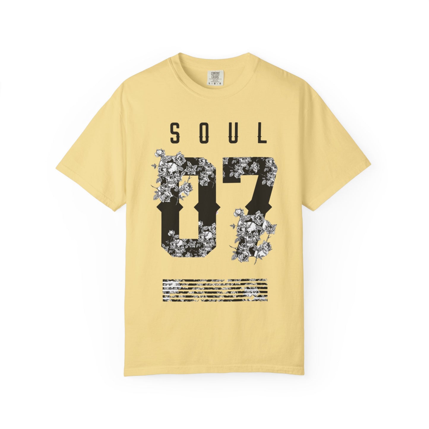 Soul 07 Floral Unisex T-Shirt, Vintage Style Tee, Everyday Casual Wear, Gift for Friends, Summer Fashion