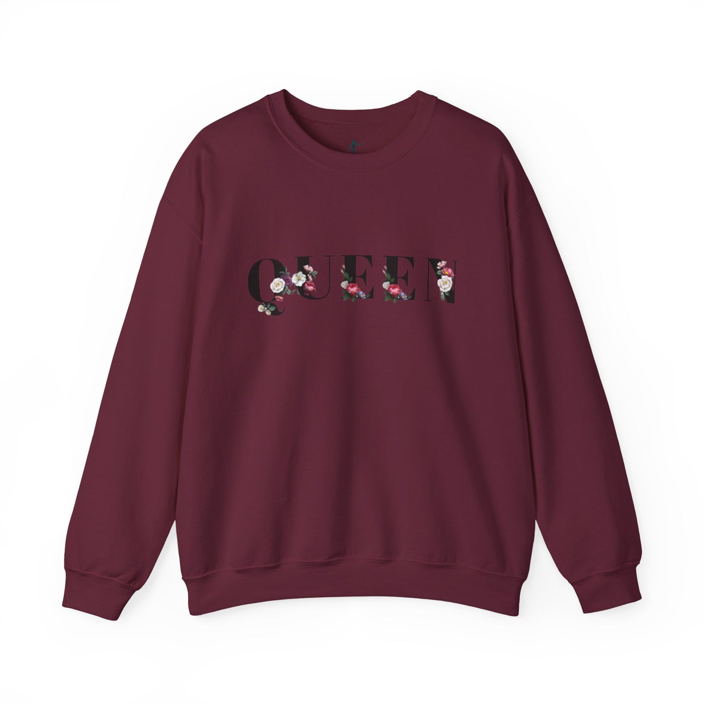 Floral Queen Sweatshirt, Perfect Gift for Her, Trendy Casual Wear, Cozy Layering Piece, Ideal for Birthdays and Celebrations