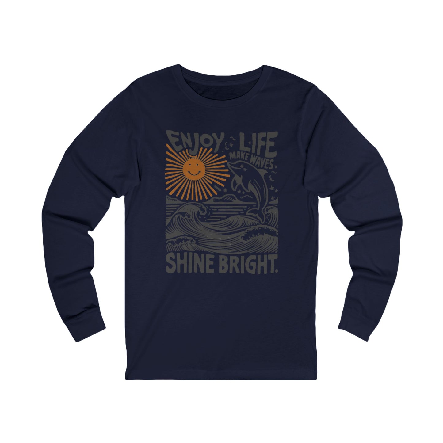 Enjoy Life Long Sleeve Tee, Unisex Shirt, Inspirational Tee, Gift for Nature Lovers, Beach Vibes Apparel