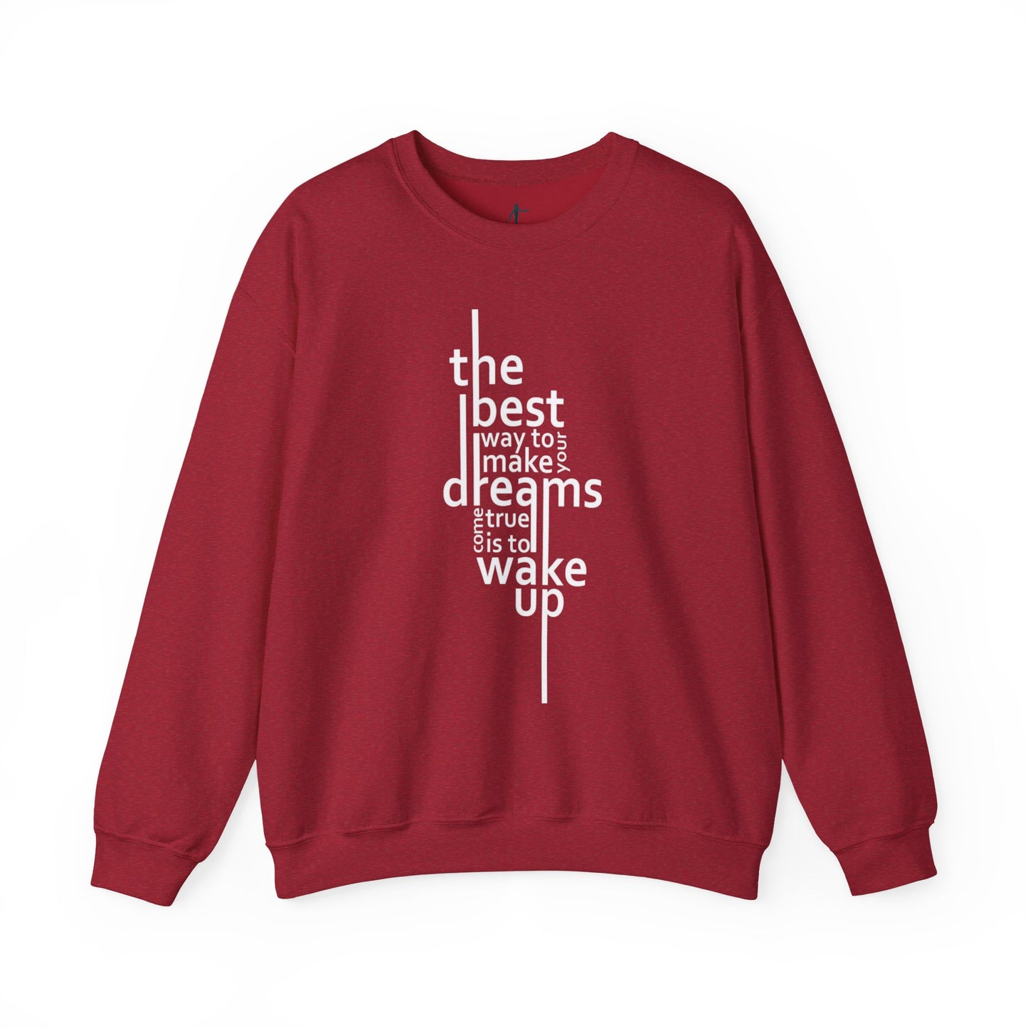 Inspirational Dreamer Crewneck Sweatshirt - Cozy Gift for Dreamers, Motivational Apparel, Casual Fall Wear, Cozy Lounge Style,
