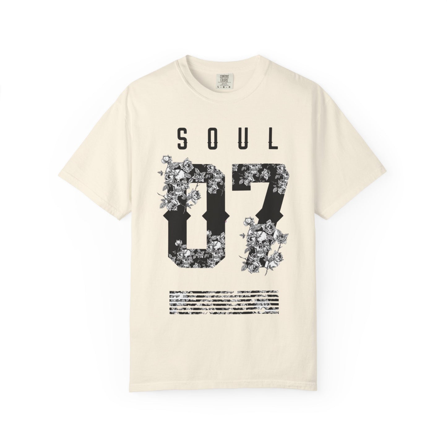 Soul 07 Floral Unisex T-Shirt, Vintage Style Tee, Everyday Casual Wear, Gift for Friends, Summer Fashion