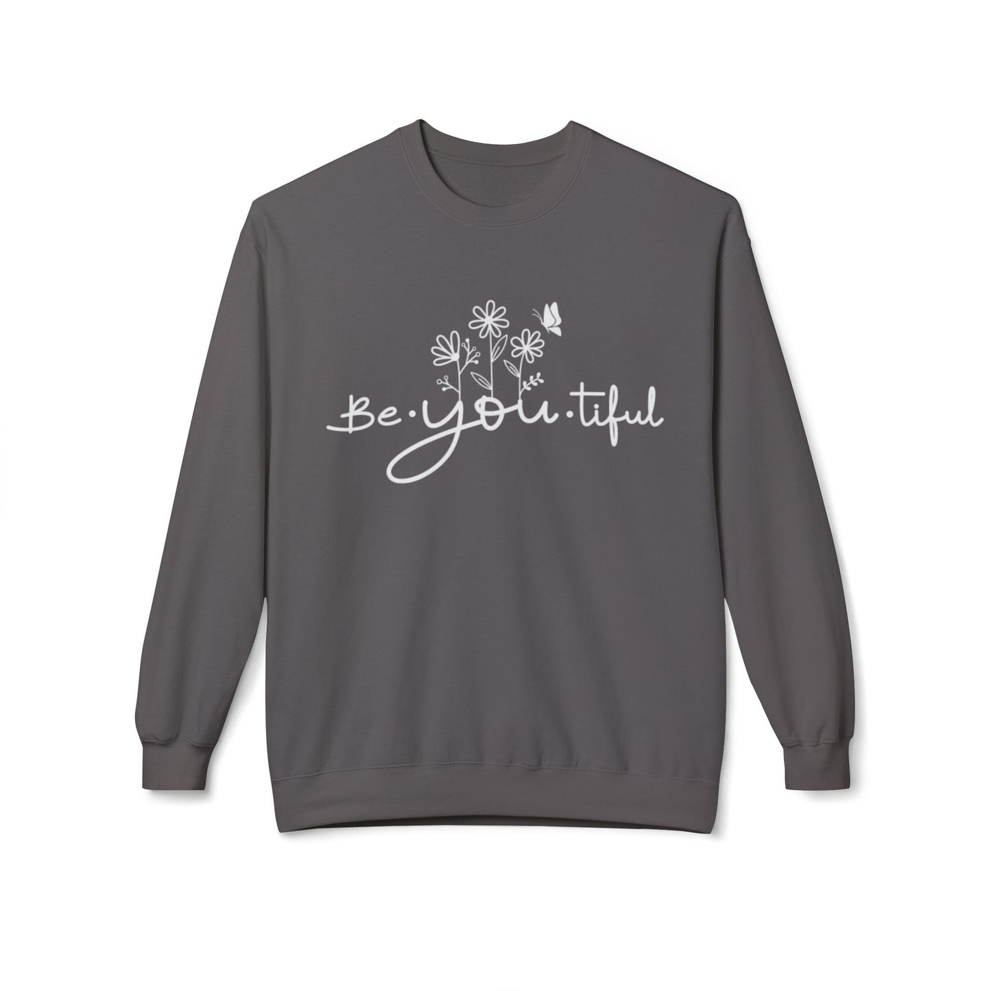 Be You Tiful Fleece Sweatshirt - Cozy Unisex Crewneck, Perfect Gift for Self-Love and Motivation, Comfortable Everyday Wear, Ideal for [...]