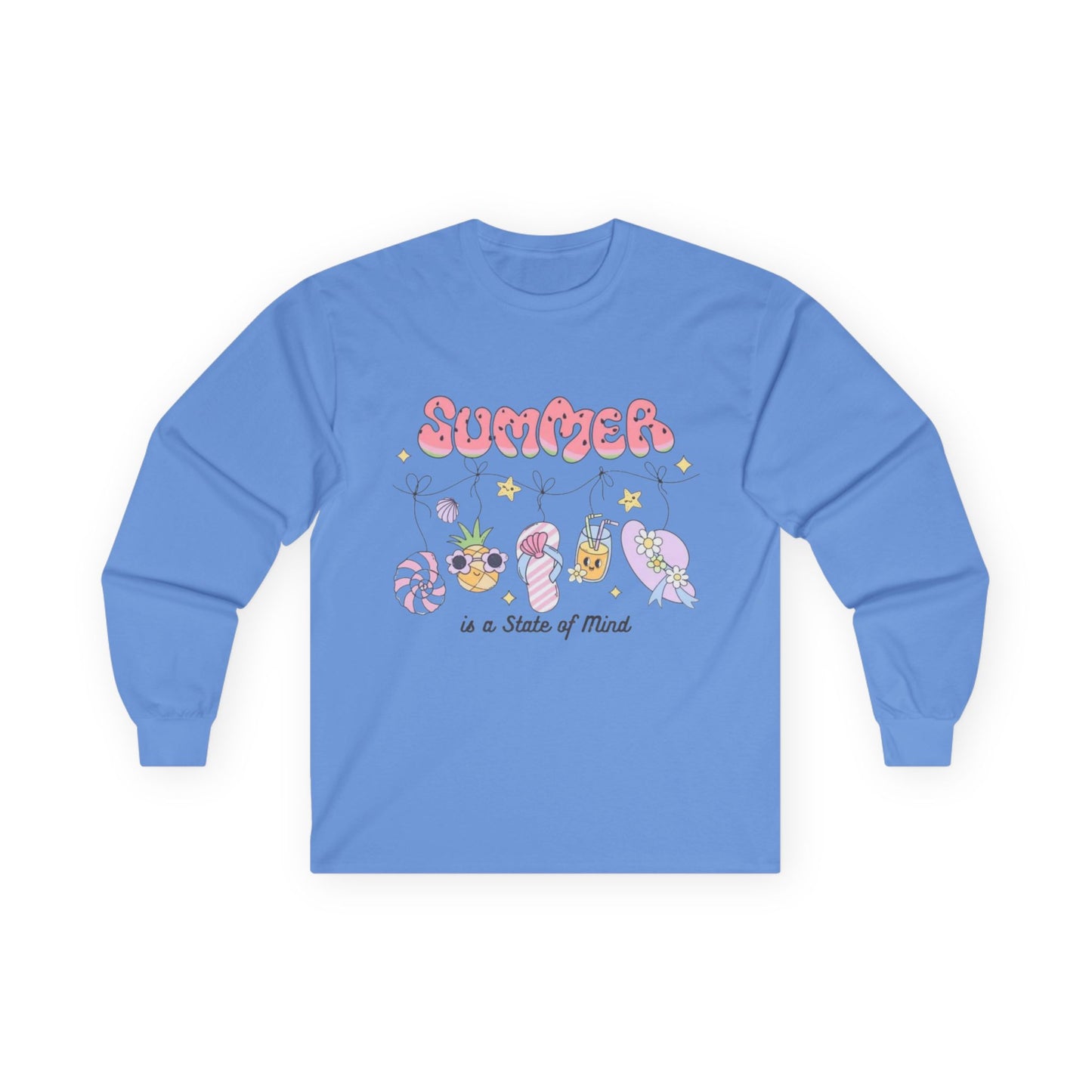 Unisex Long Sleeve Summer Tee - Fun and Vibrant Design, Perfect for Beach Days, Vacation, Gifts, Summer Parties, Relaxation