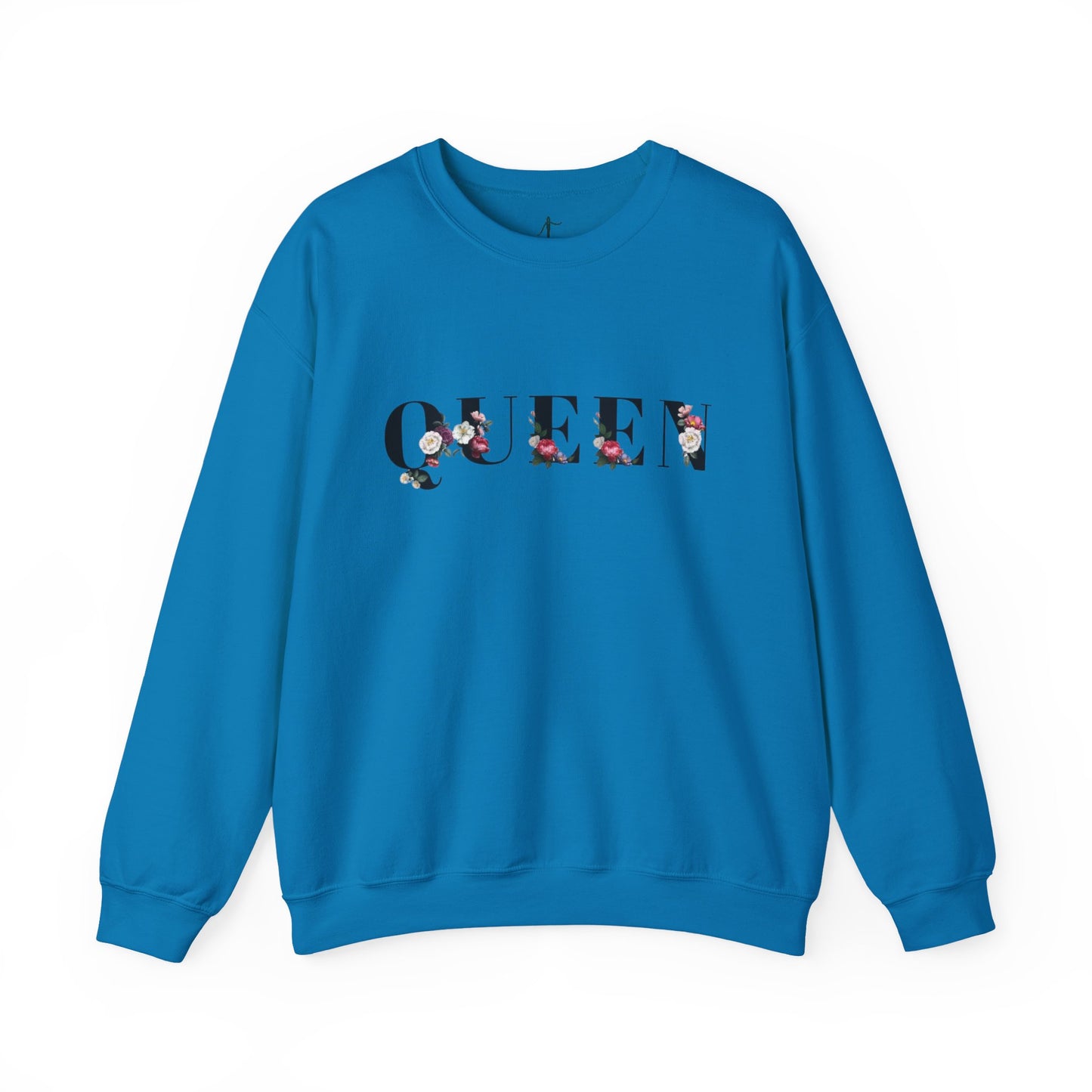 Floral Queen Sweatshirt, Perfect Gift for Her, Trendy Casual Wear, Cozy Layering Piece, Ideal for Birthdays and Celebrations