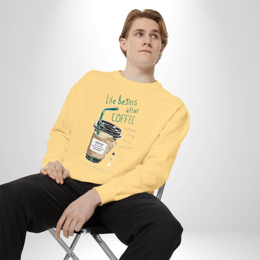 Coffee Lover's Unisex Sweatshirt, Cozy Coffee Sweatshirt, Gift for Baristas, Cute Casual Sweatshirt, Funny Drink Apparel