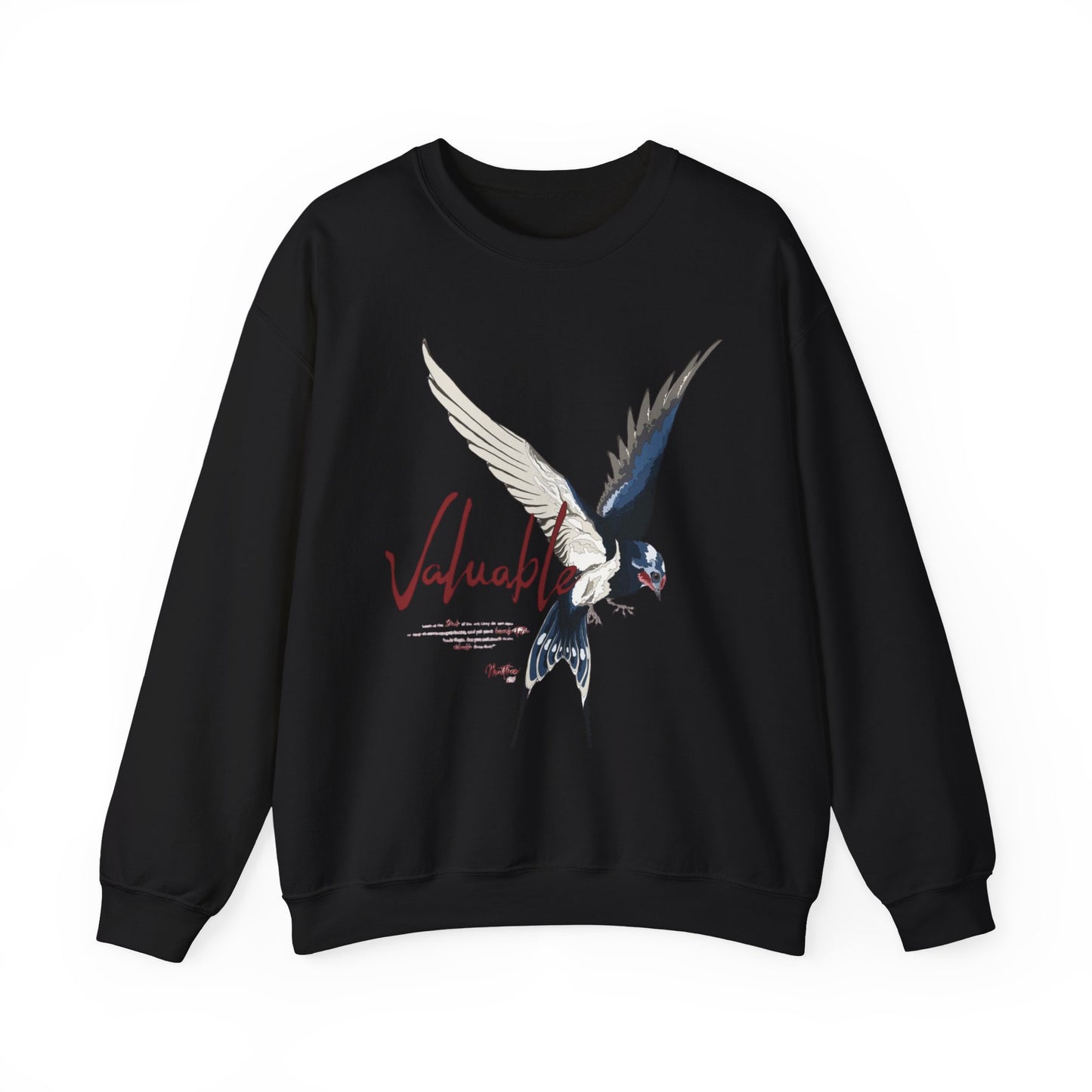 Valuable Winged Sweatshirt | Unisex Crewneck | Cozy Gift, Casual Wear, Bird Lovers, Fall Fashion, Unique Artwork