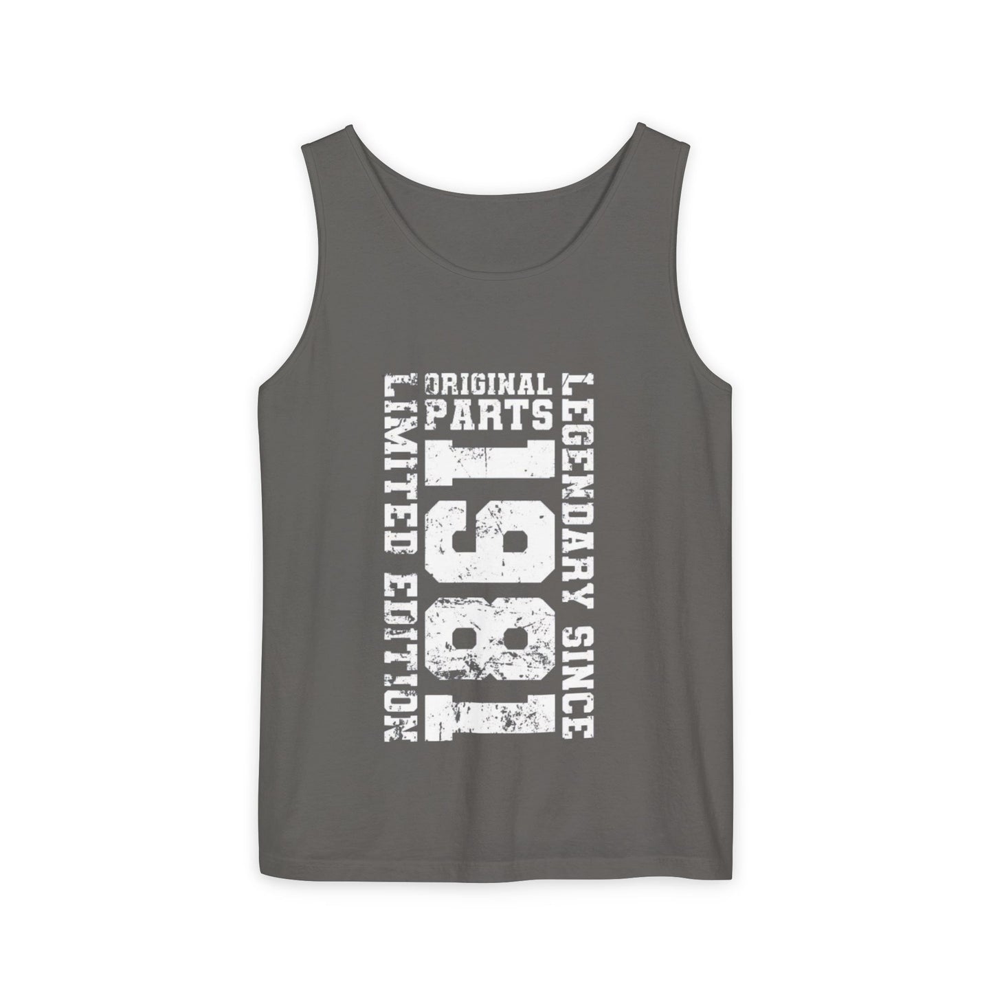 Garment-Dyed Tank Top, Relaxed Summer Tee, Beachwear, Casual Layering Piece, Unique Graphic Top, Gift for Him/Her