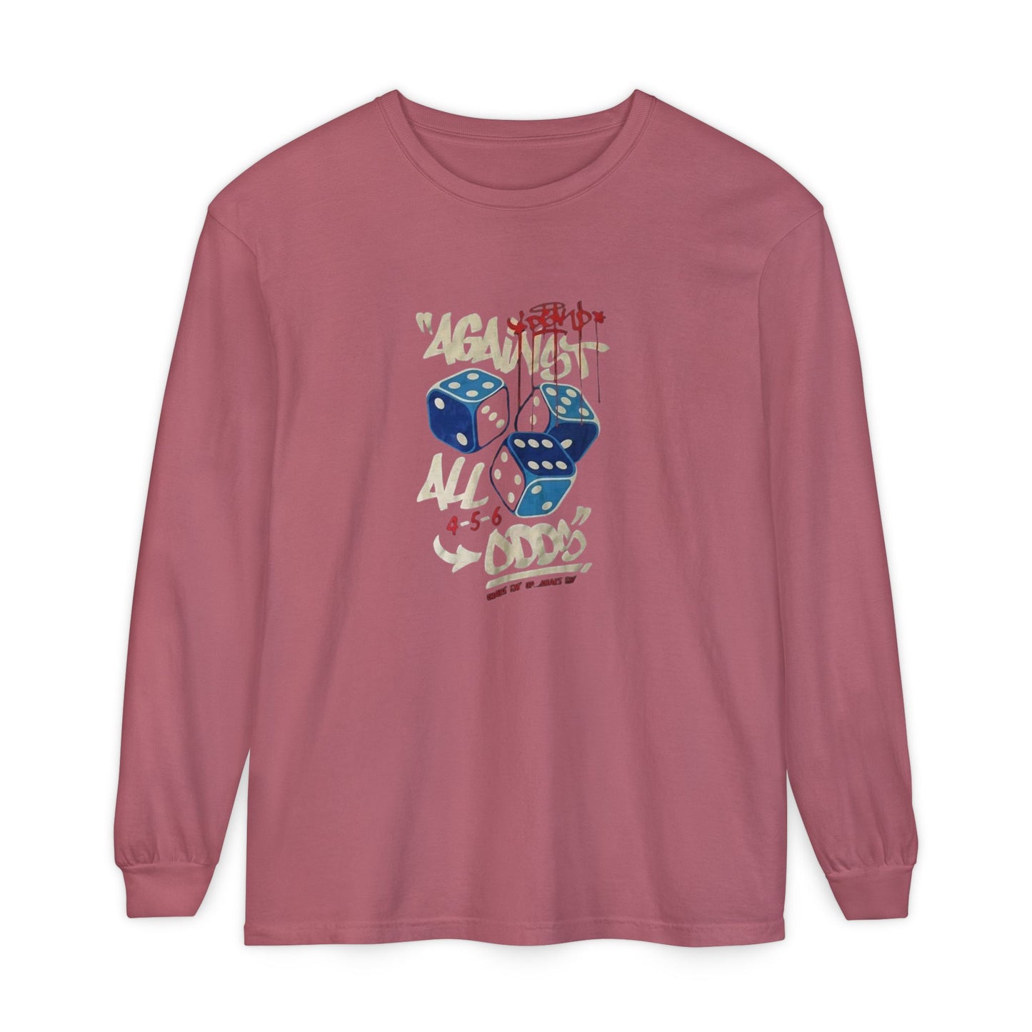 Lucky Dice Long Sleeve Tee, Unisex Shirt, Game Night Apparel, Casual Outfit, Gift for Gamers, Fun Retro Vibes