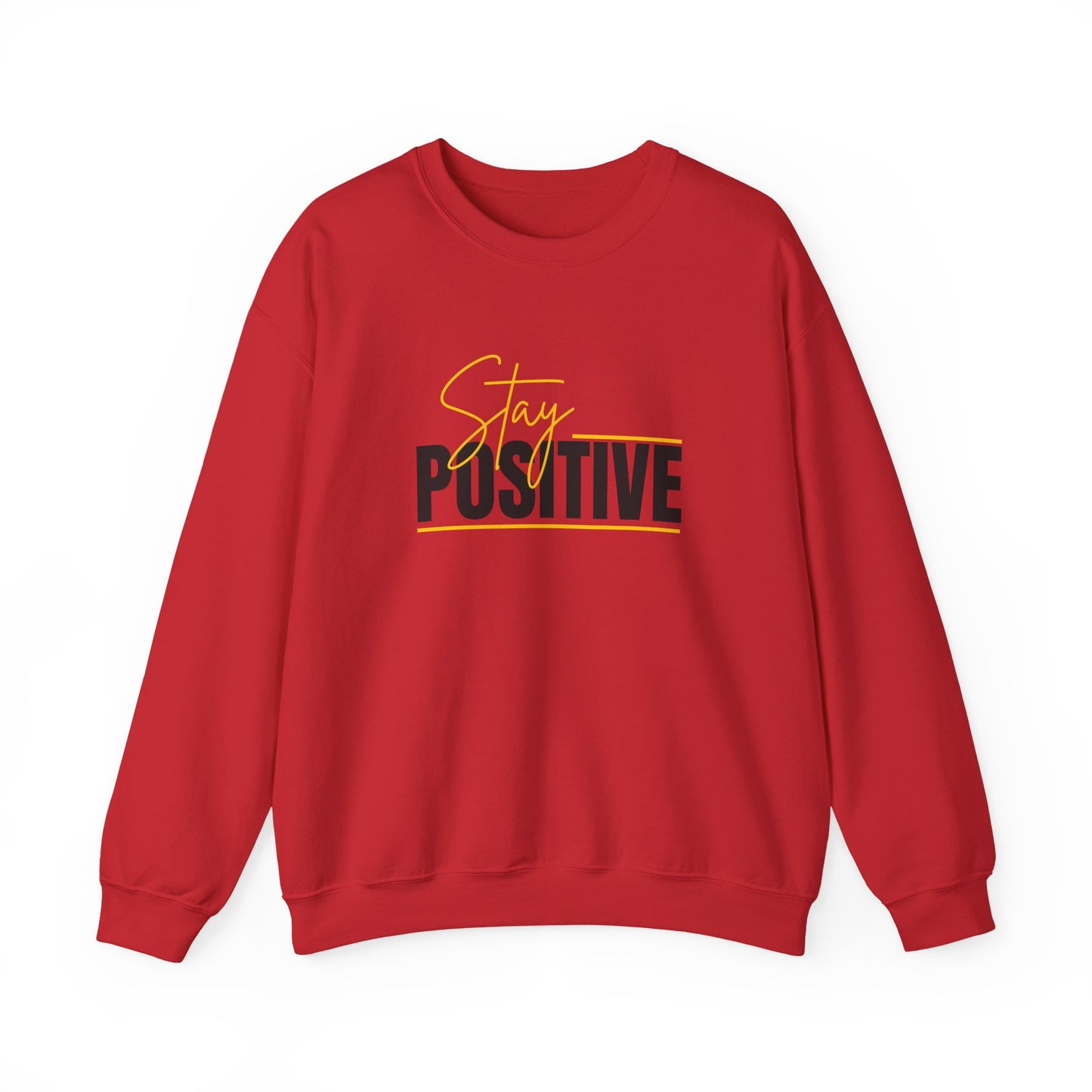 Stay Positive Crewneck Sweatshirt, Unisex Sweatshirt, Motivational Apparel, Cozy Gift, Casualwear, Everyday Comfort