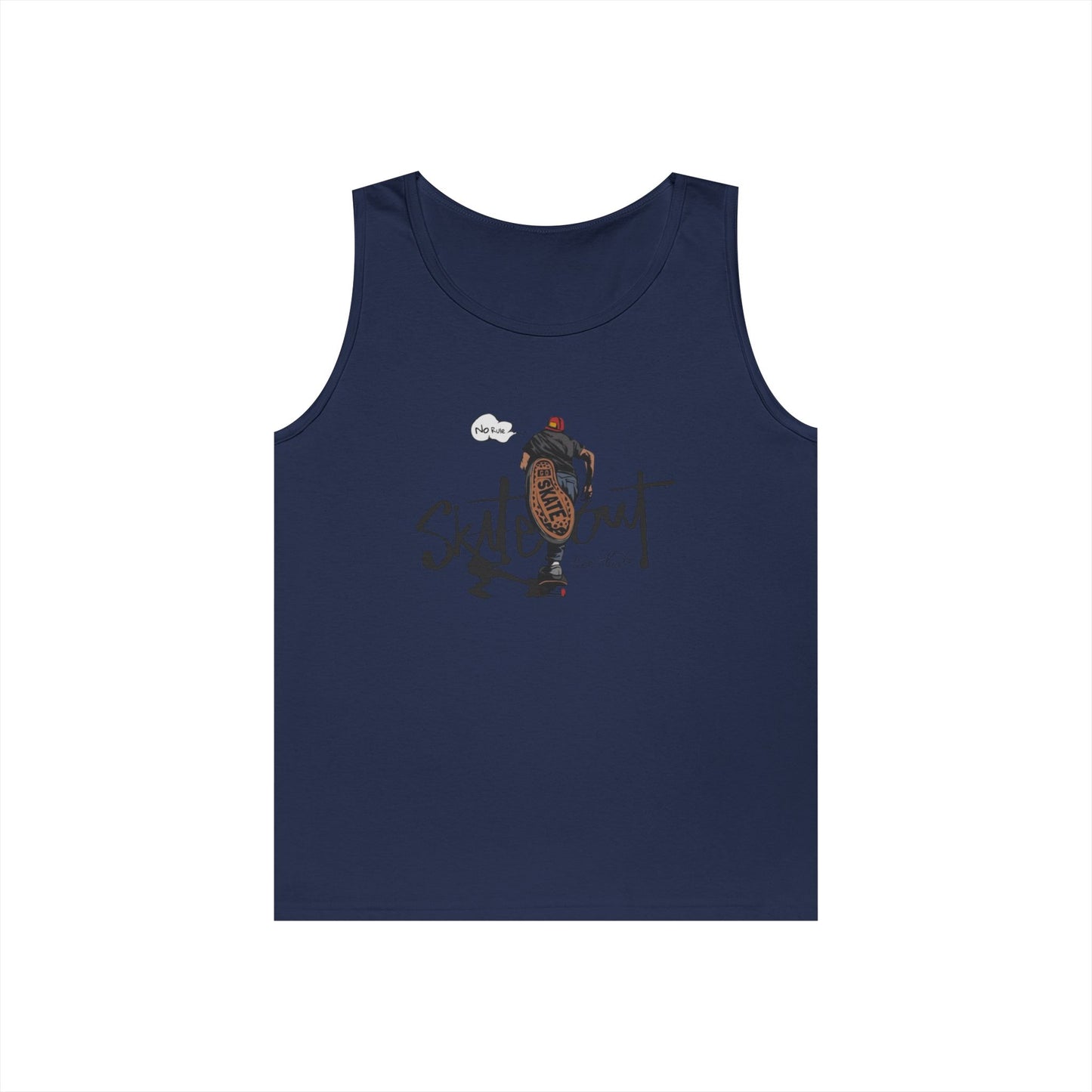 Skateboarder Unisex Heavy Cotton Tank Top - Perfect for Summer, Casual Outfits, Skate Culture, Gift for Skate Lovers, Streetwear Essentials
