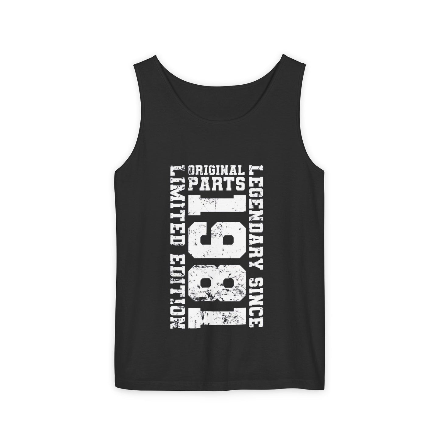 Garment-Dyed Tank Top, Relaxed Summer Tee, Beachwear, Casual Layering Piece, Unique Graphic Top, Gift for Him/Her