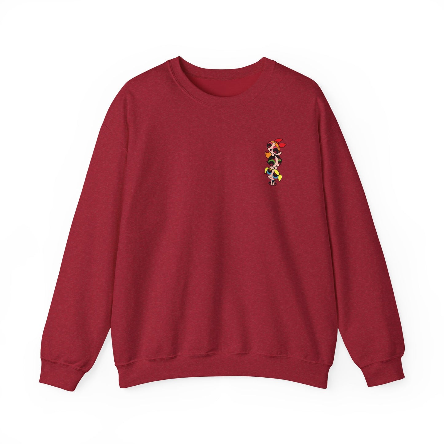 Powerpuff Girls Workout Crewneck Sweatshirt | Unisex Sweatshirt for Cartoon Lovers, Fitness Enthusiasts, Gifts, Casual Wear, Unique Apparel
