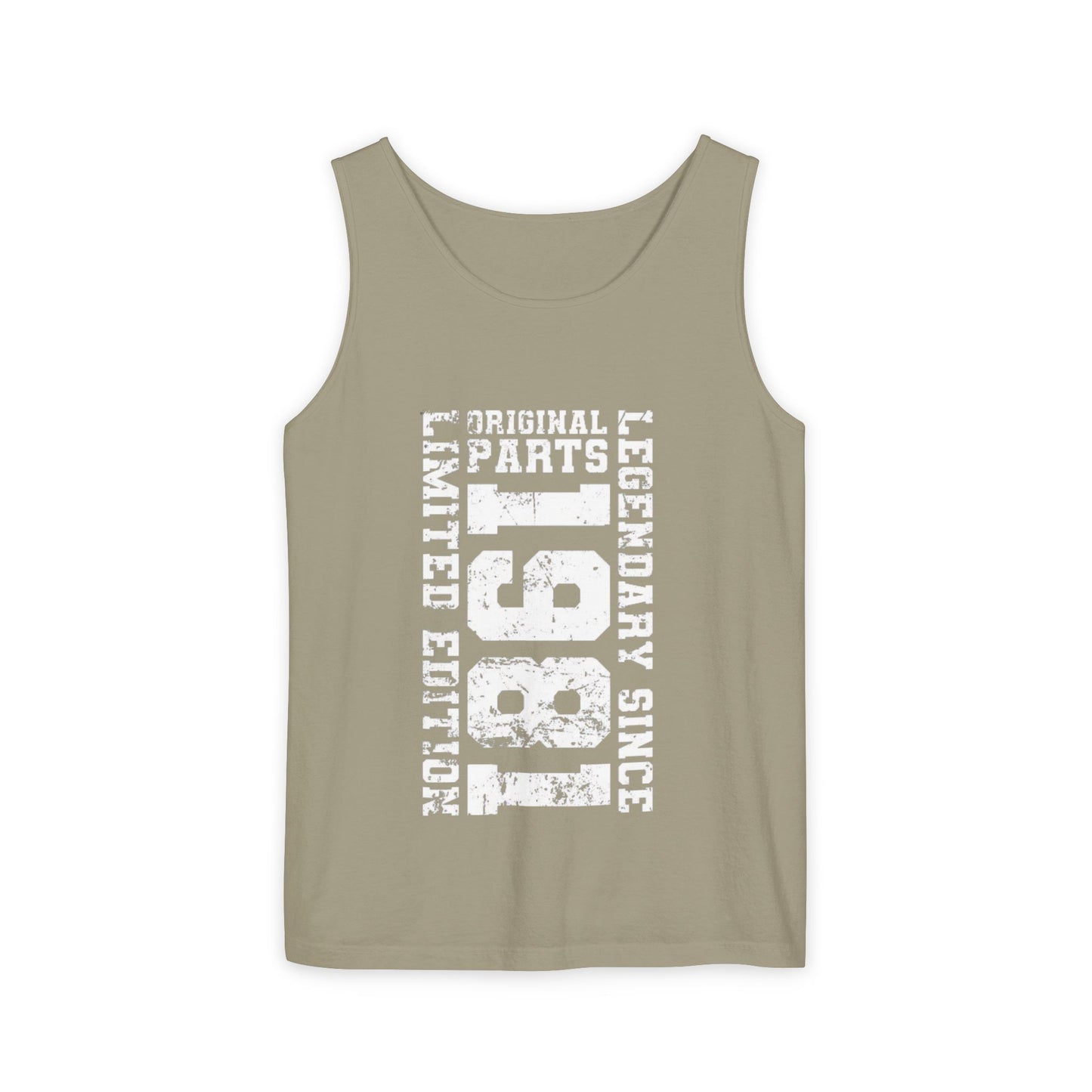 Garment-Dyed Tank Top, Relaxed Summer Tee, Beachwear, Casual Layering Piece, Unique Graphic Top, Gift for Him/Her