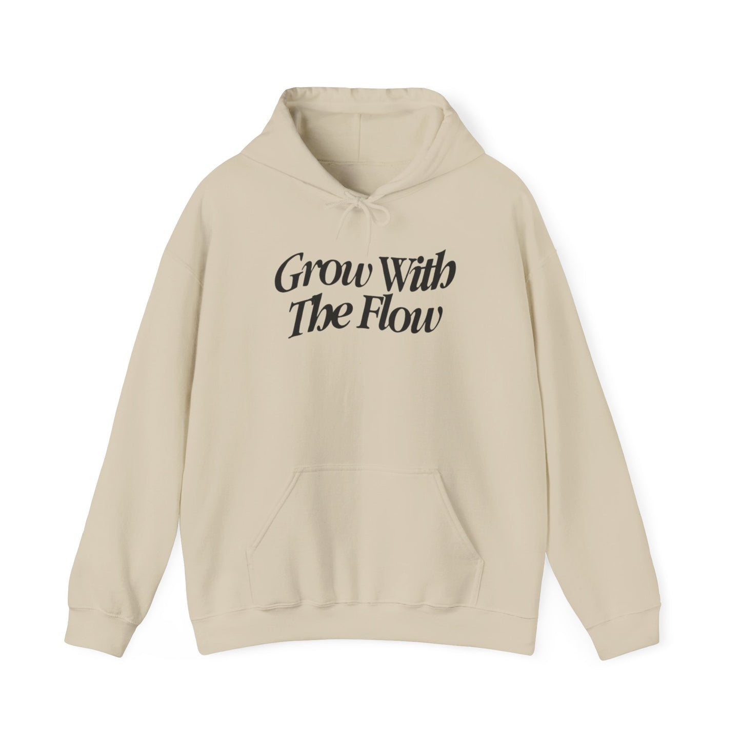Grow With The Flow Hoodie - Unisex Heavy Blend™ Sweatshirt, Cozy Athleisure, Gift for Friends, Casual Wear, Unique Graphic Design