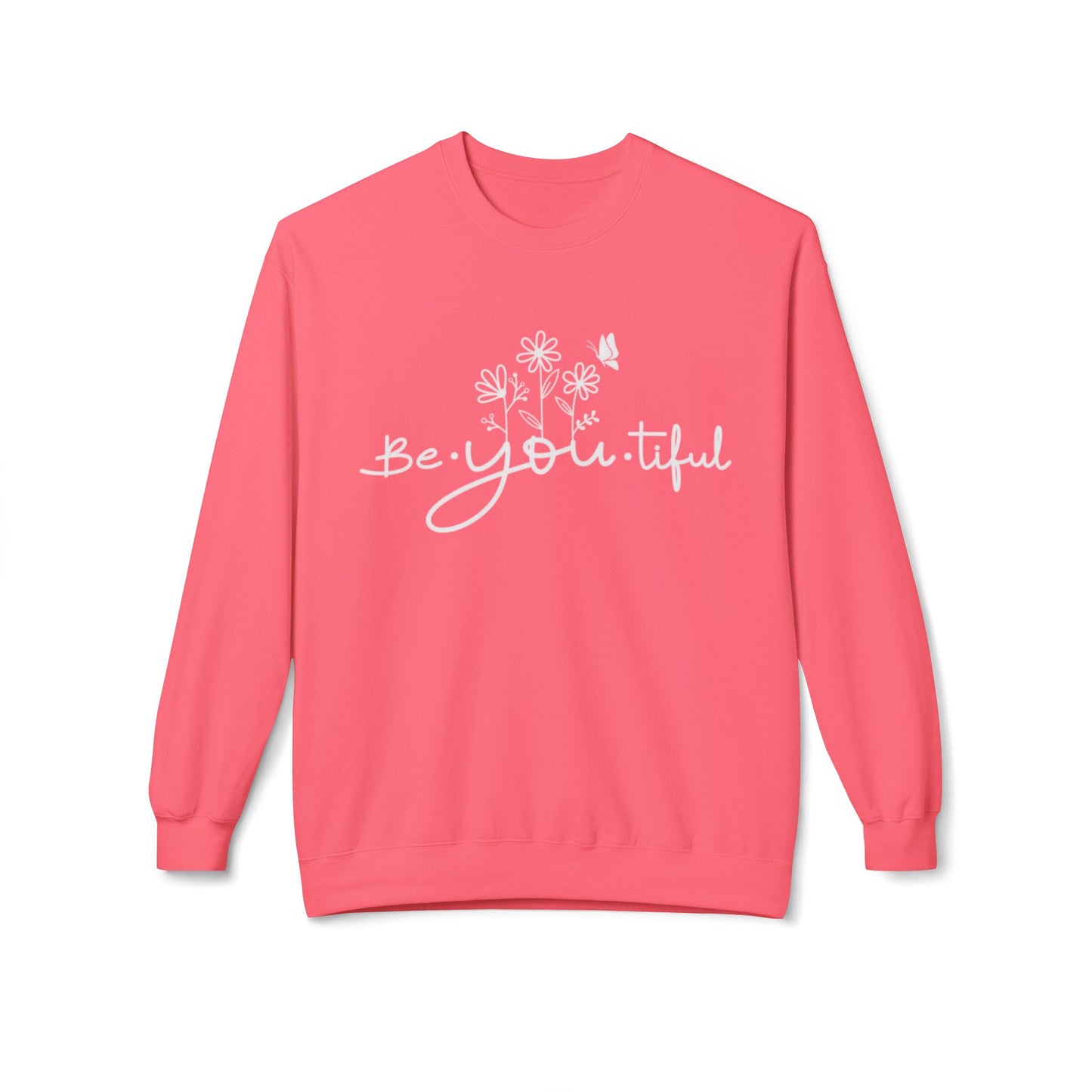 Be You Tiful Fleece Sweatshirt - Cozy Unisex Crewneck, Perfect Gift for Self-Love and Motivation, Comfortable Everyday Wear, Ideal for [...]