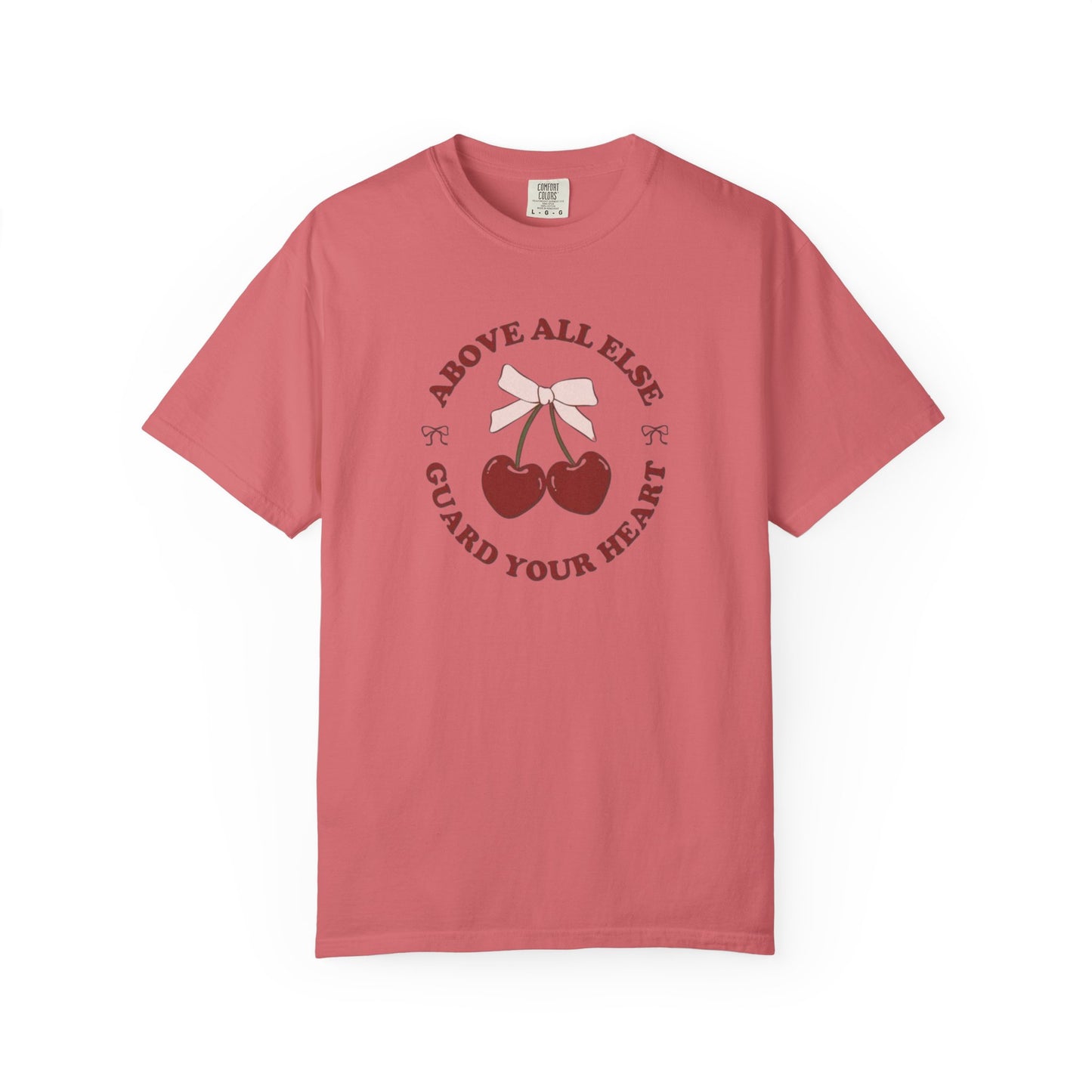 Cherry Heart T-Shirt, Cute Graphic Tee, Casual Outfit, Gift for Her, Valentine's Day Top, Summer Fashion