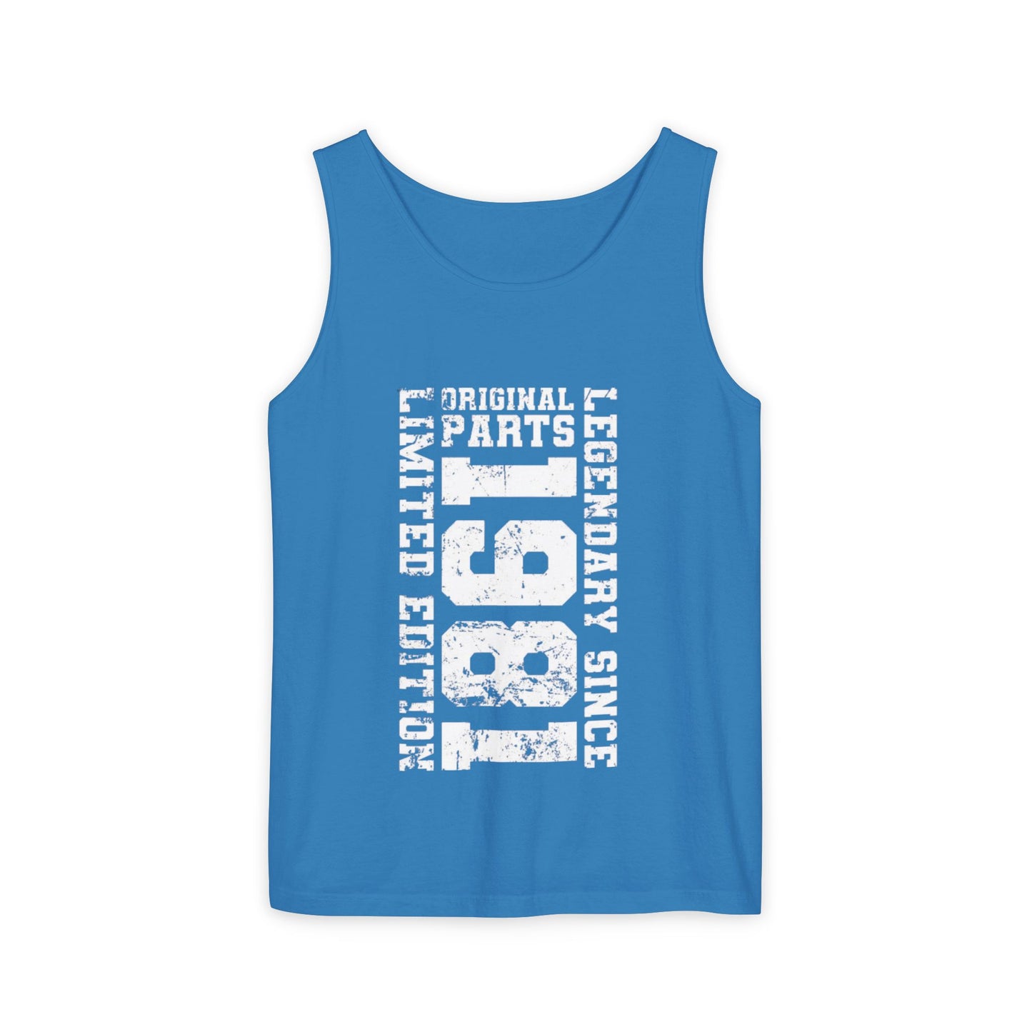 Garment-Dyed Tank Top, Relaxed Summer Tee, Beachwear, Casual Layering Piece, Unique Graphic Top, Gift for Him/Her
