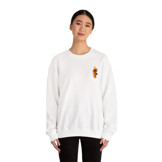 Inspirational Sunflower Sweatshirt, Cozy Crewneck, Motivational Gift, Unisex Apparel, Casual Style, Fall Fashion