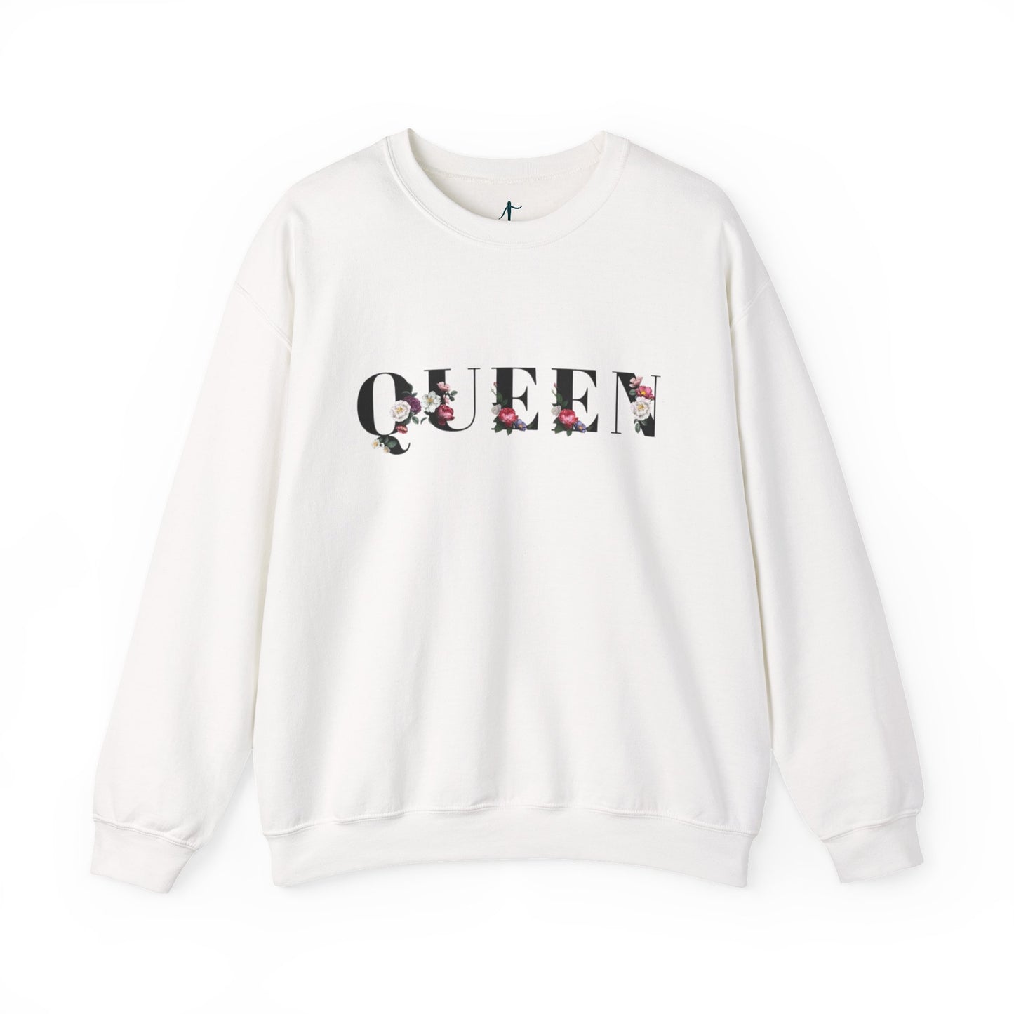 Floral Queen Sweatshirt, Perfect Gift for Her, Trendy Casual Wear, Cozy Layering Piece, Ideal for Birthdays and Celebrations