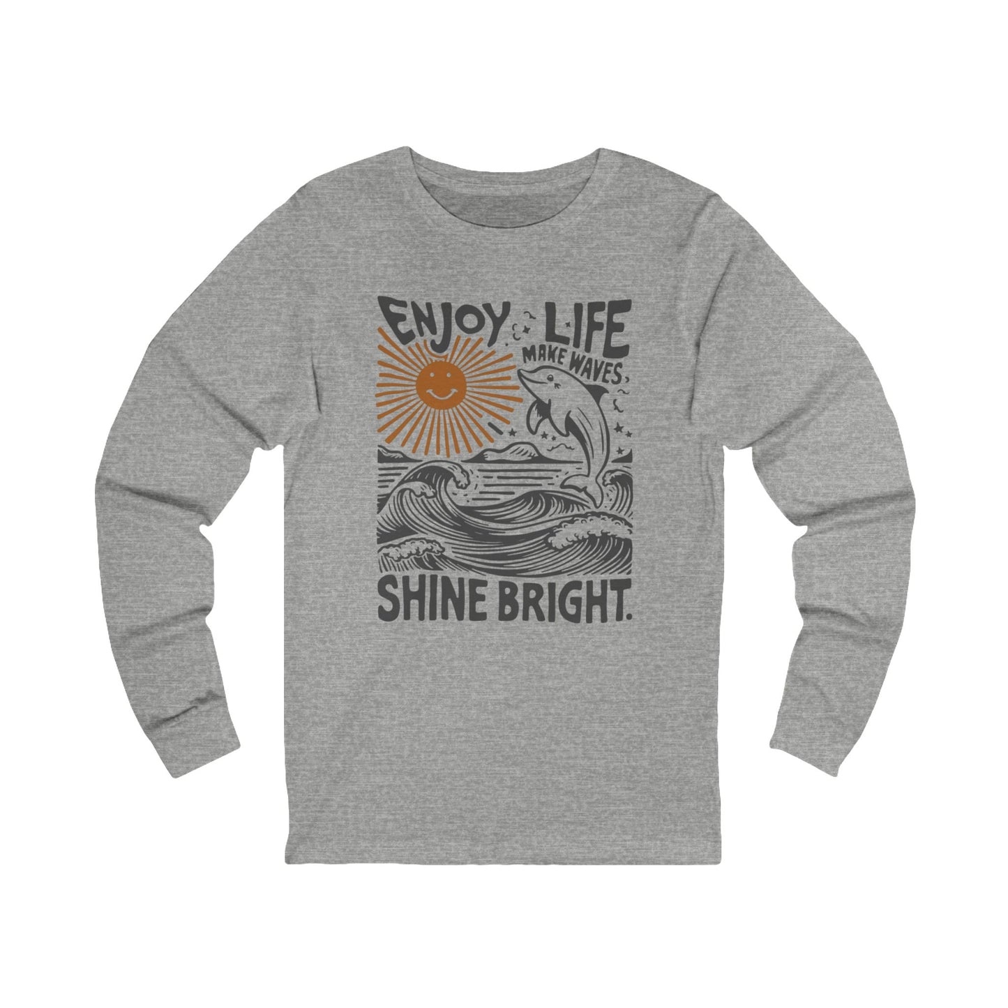 Enjoy Life Long Sleeve Tee, Unisex Shirt, Inspirational Tee, Gift for Nature Lovers, Beach Vibes Apparel