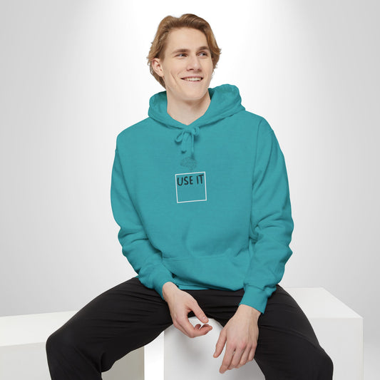 Creative Unisex Garment-Dyed Hoodie, Casual Wear, Unique Gift, Comfortable Sweatshirt, Inspirational Hoodie, Everyday Fashion